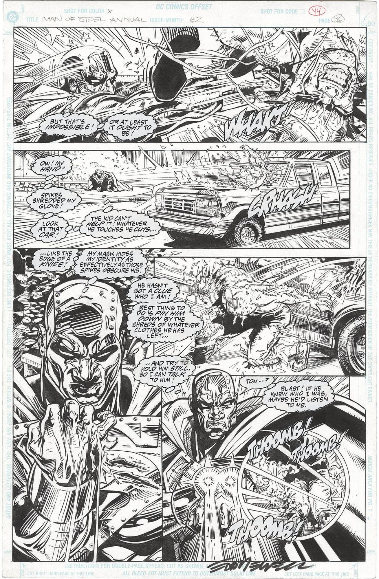 Man Of Steel Annual #2 P36 Comic Art