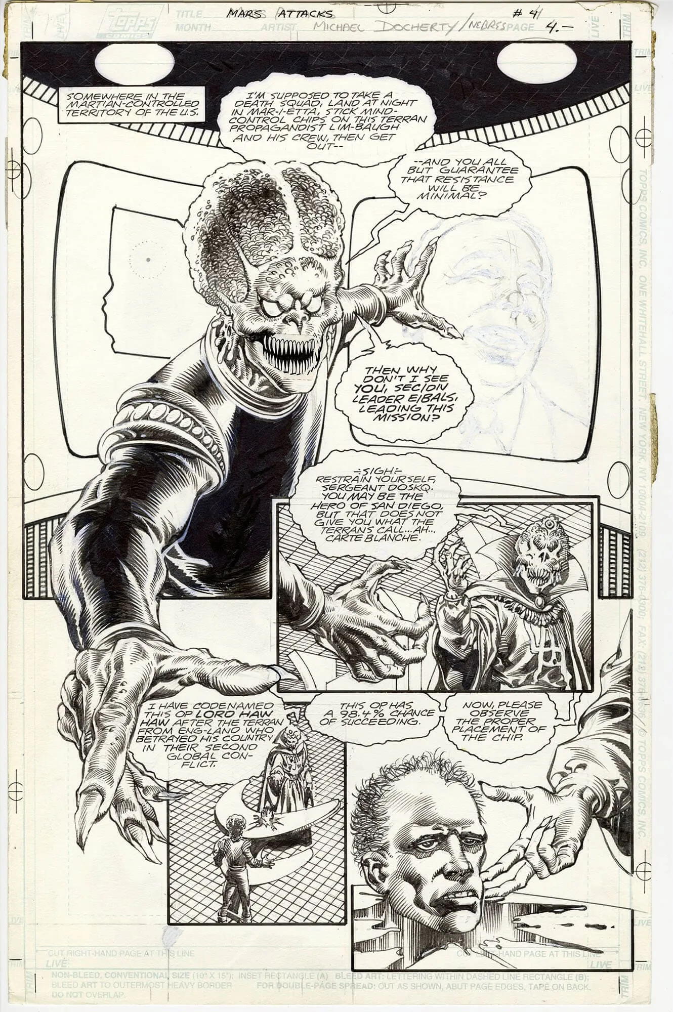 Mars Attacks #4 p4 (Splash)(Decapitation)