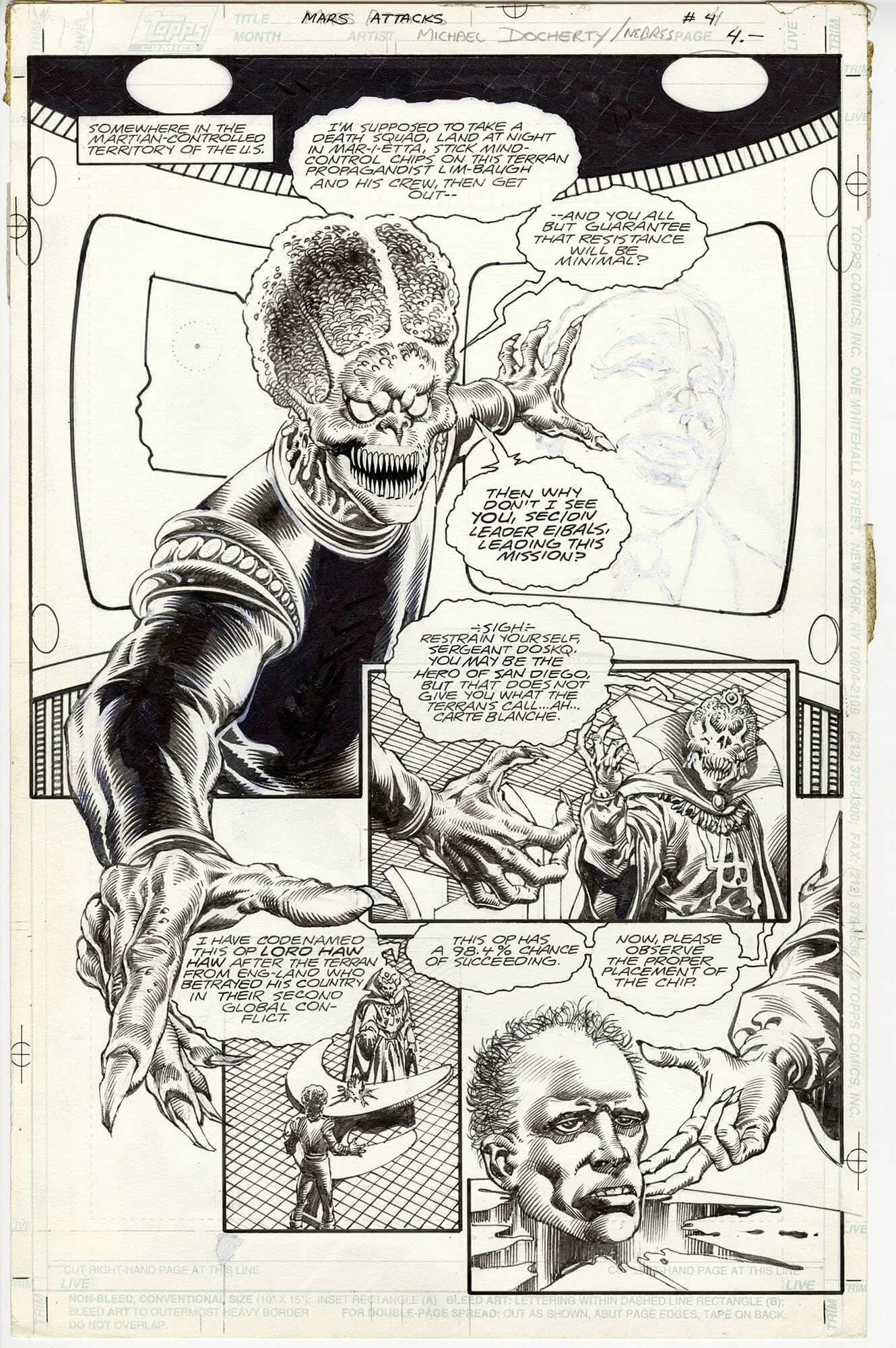 Mars Attacks #4 p4 (Splash)(Decapitation)