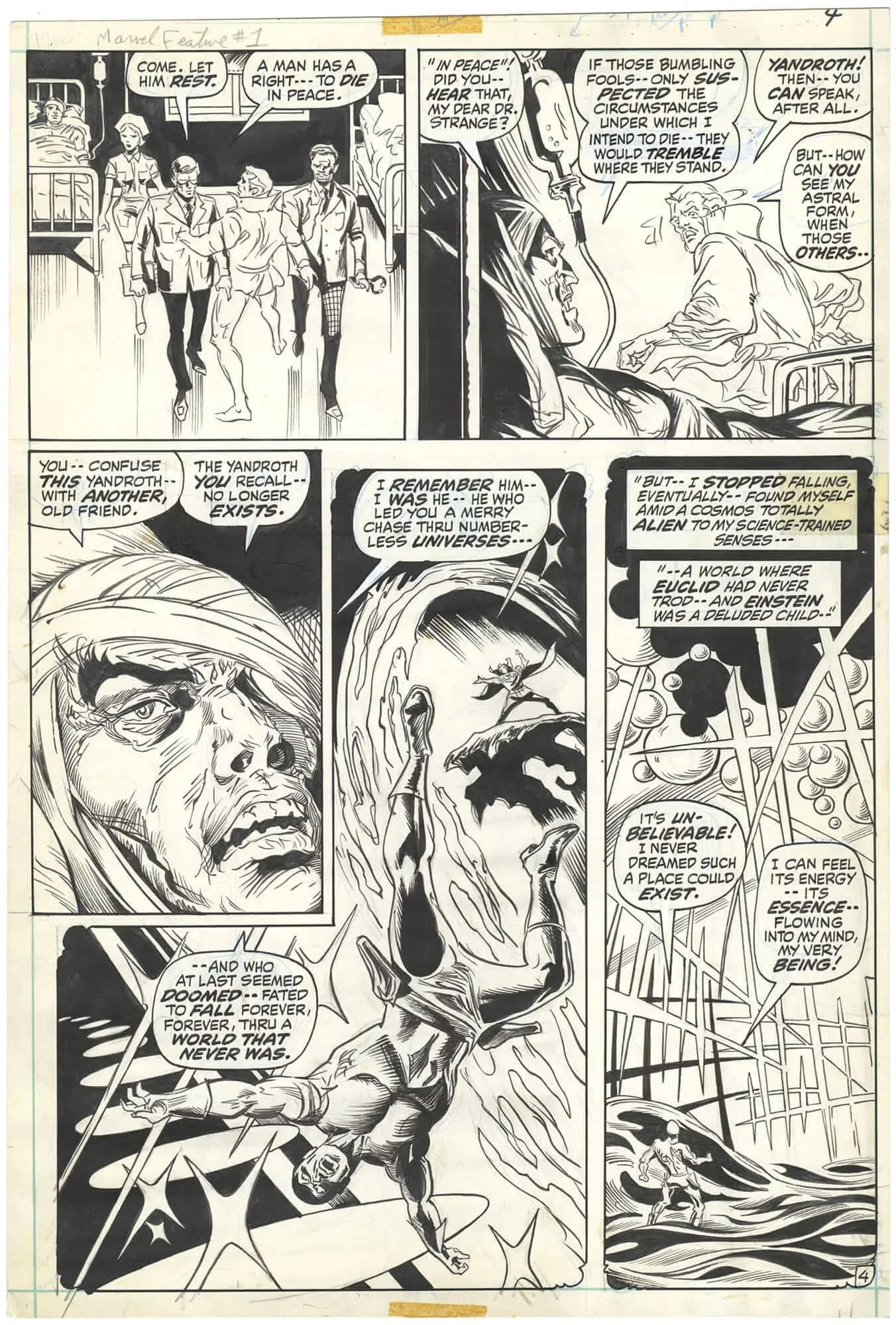 Marvel Feature #1 P4 (Origin Defenders) Comic Art