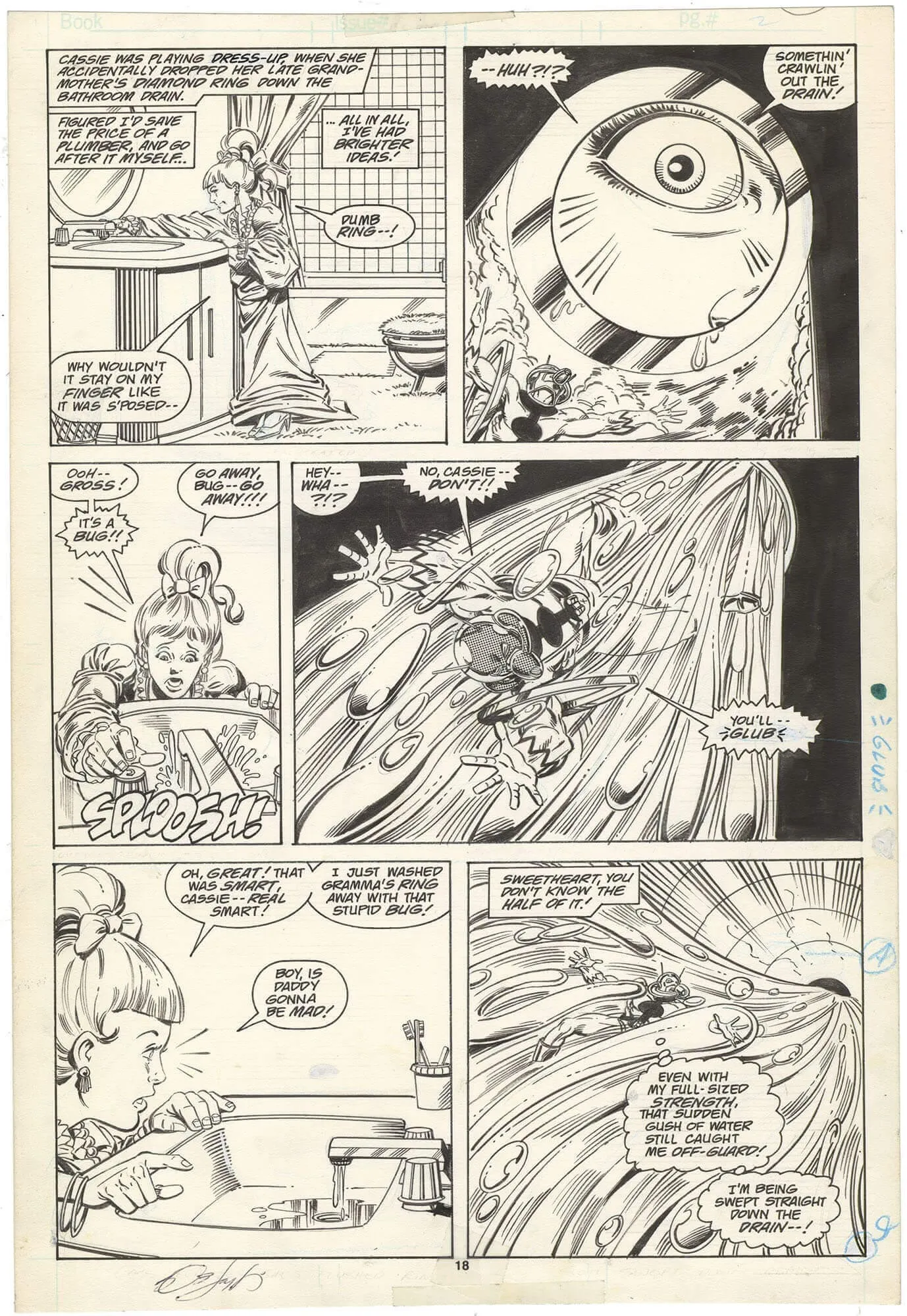 Marvel Comics Presents #11 P18 (Signed)(Ant-Man) Comic Art