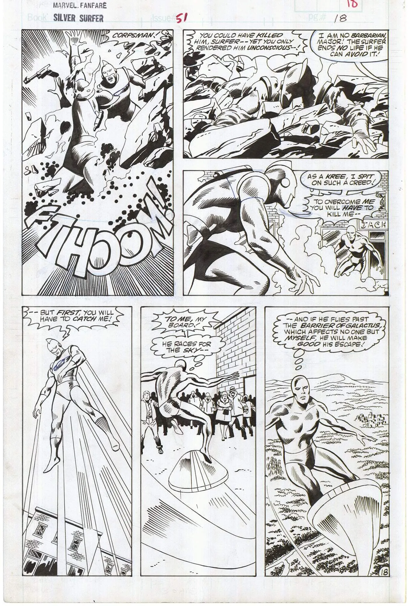 Marvel Fanfare #51 P18 Comic Art