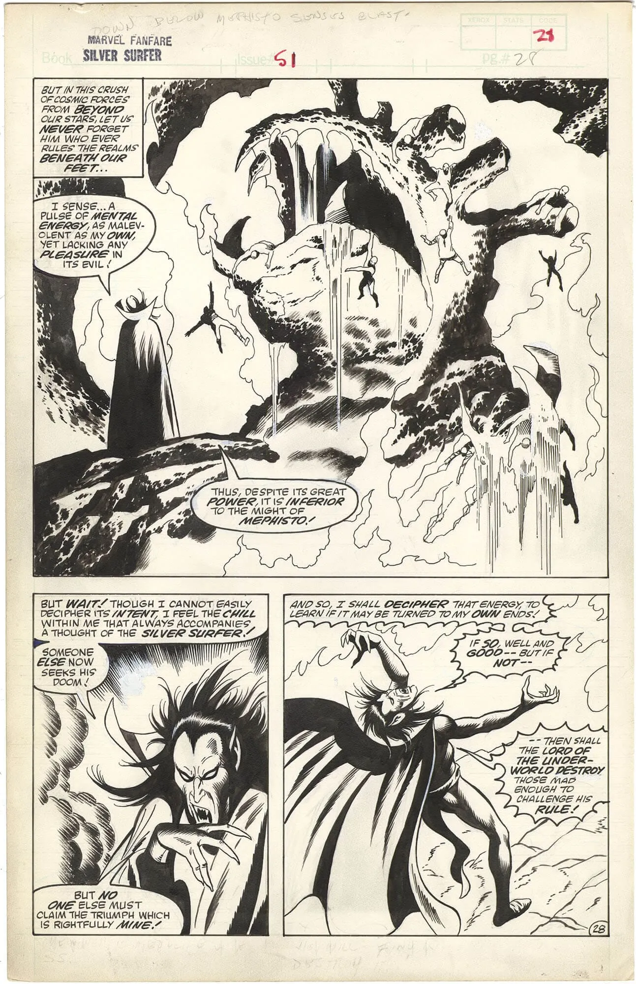 Marvel Fanfare #51 P28 (? Splash) Comic Art