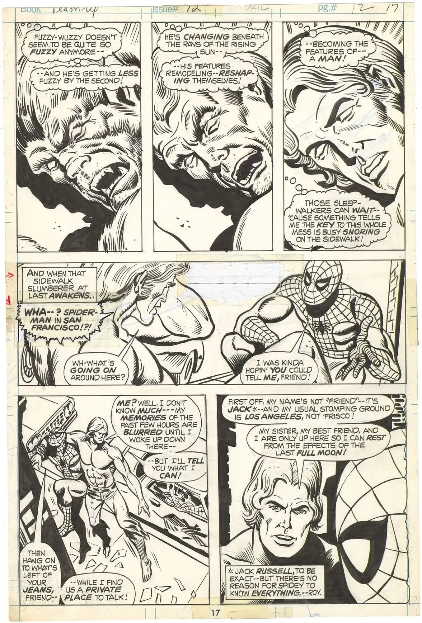 Marvel Team-Up #12 p17 (Werewolf Transformation)