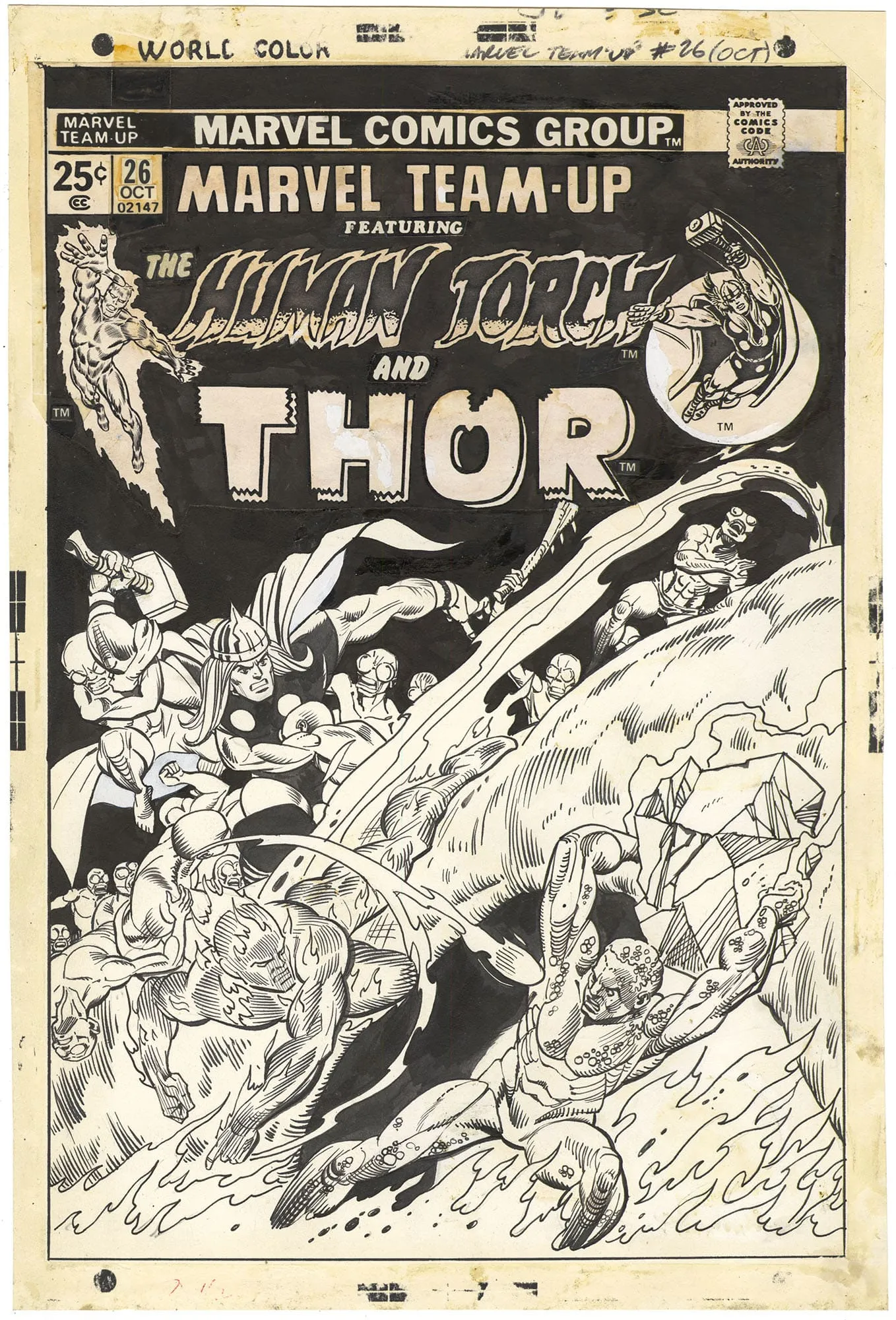 Marvel Team-Up #26 Cover Comic Art