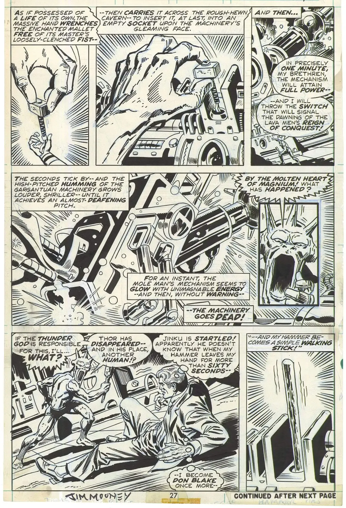 Marvel Team-Up #26 p27 (Signed)(Mjolnir)