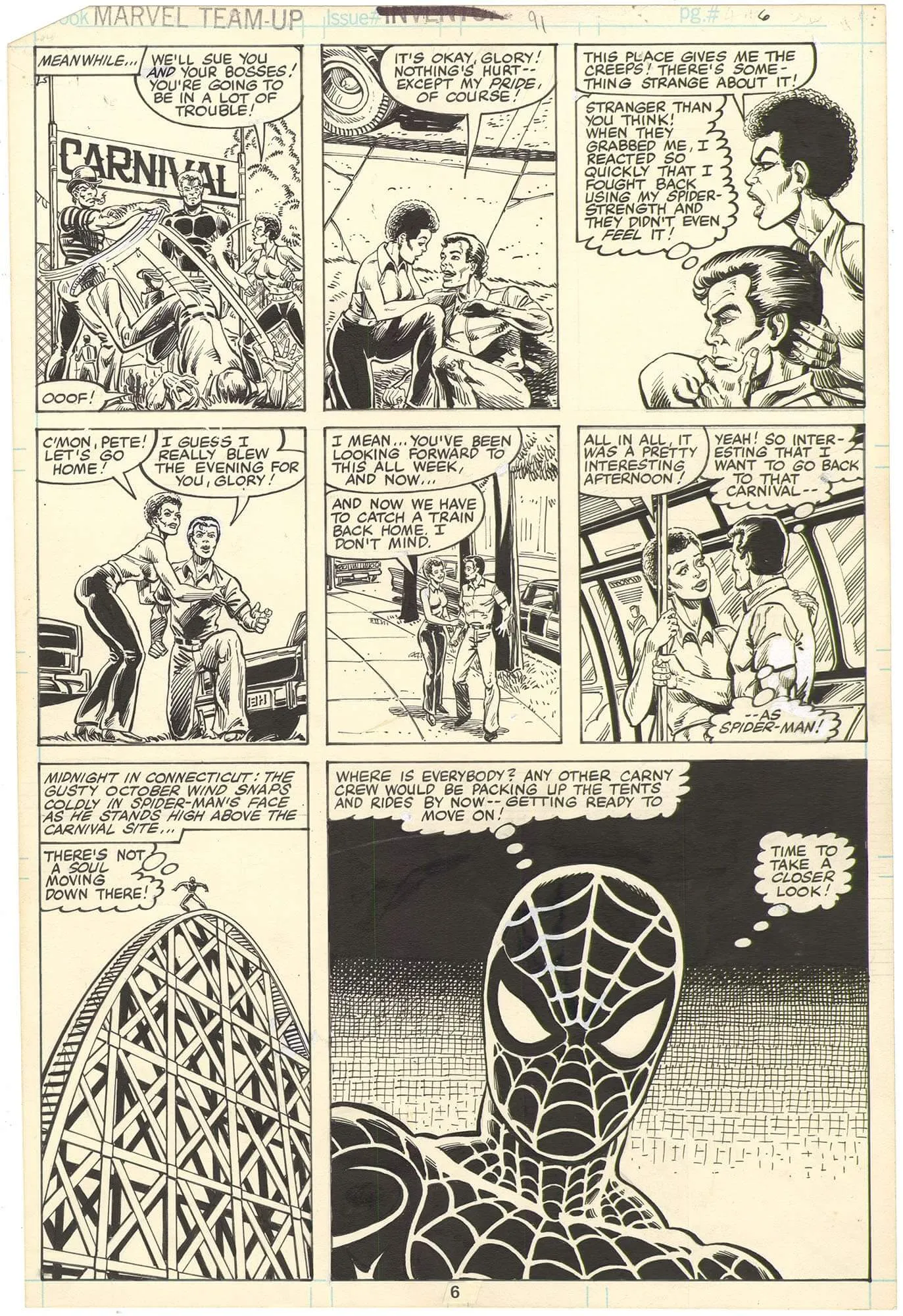 Marvel Team-Up #91 P6 Comic Art
