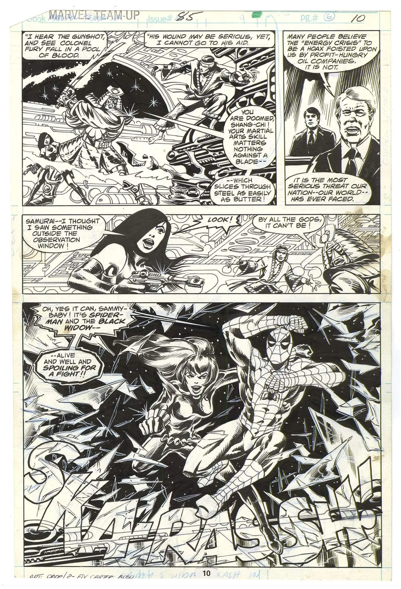 Marvel Team-Up #85 P10 (Half Splash) Comic Art
