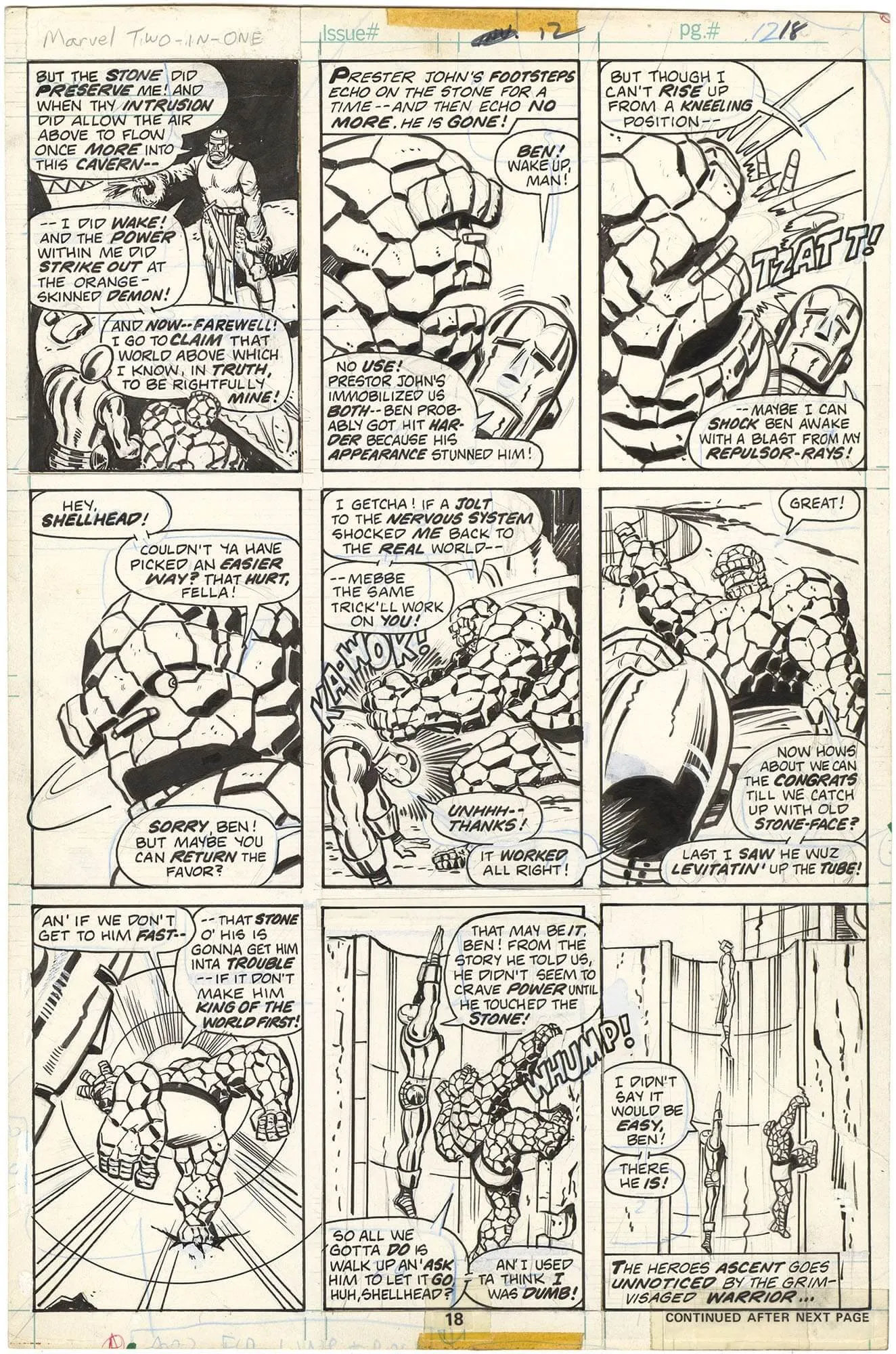 Marvel Two-In-One #12 P18 Comic Art