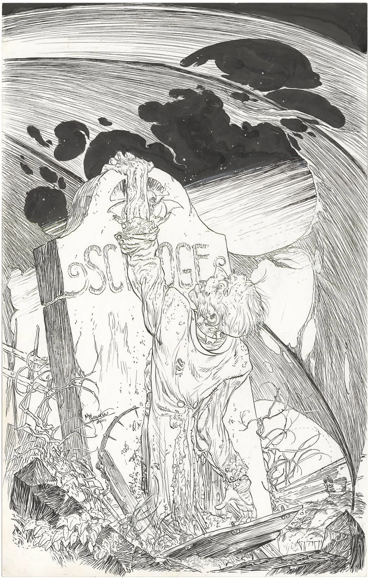 Marvel Zombies Christmas Carol #5 Cover (Scrooge!)