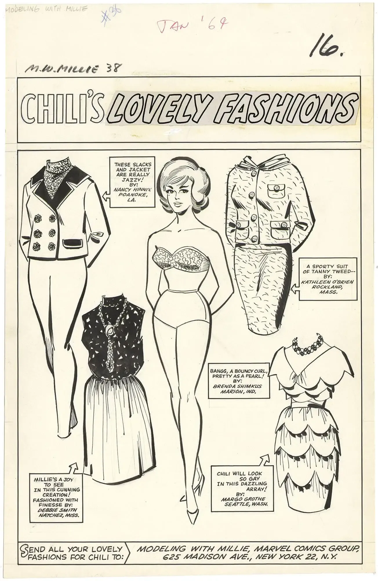 Modeling with Millie #38 p16 (Splash) (Large Art)