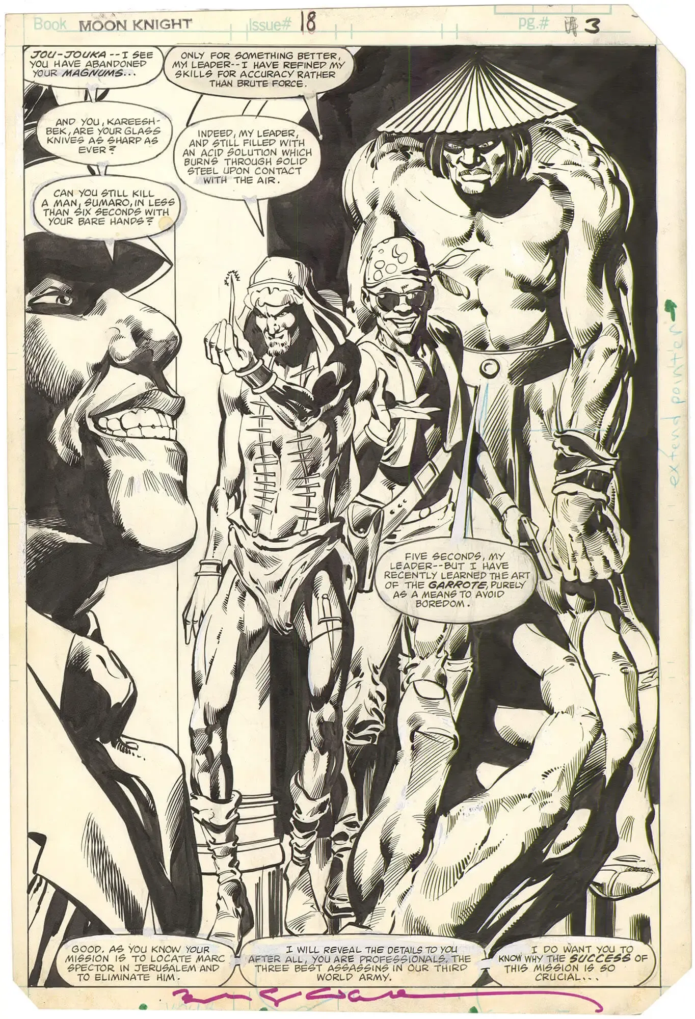 Moon Knight #18 p3 (Splash) (Signed)