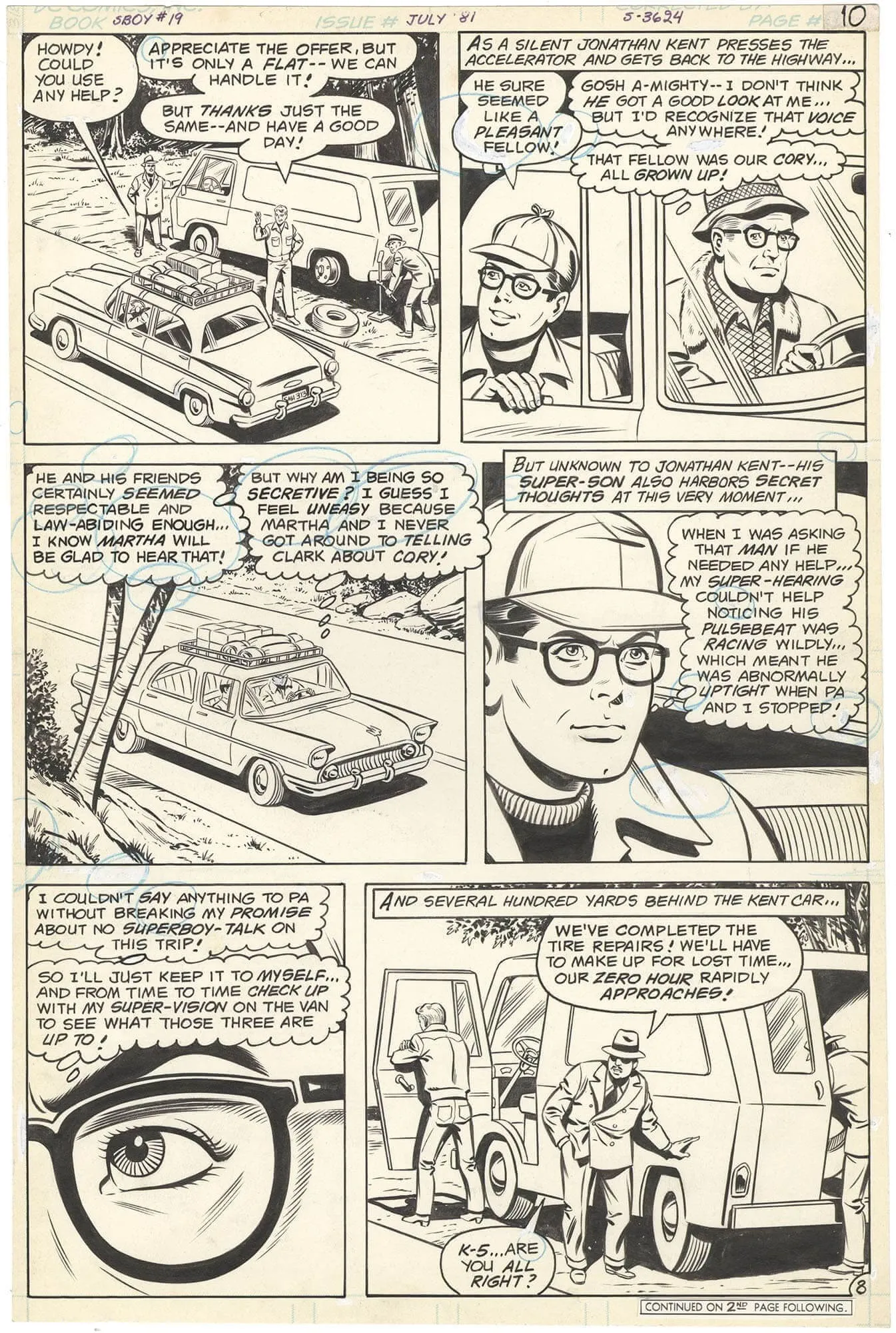 New Adventures Of Superboy #19 P8 Comic Art