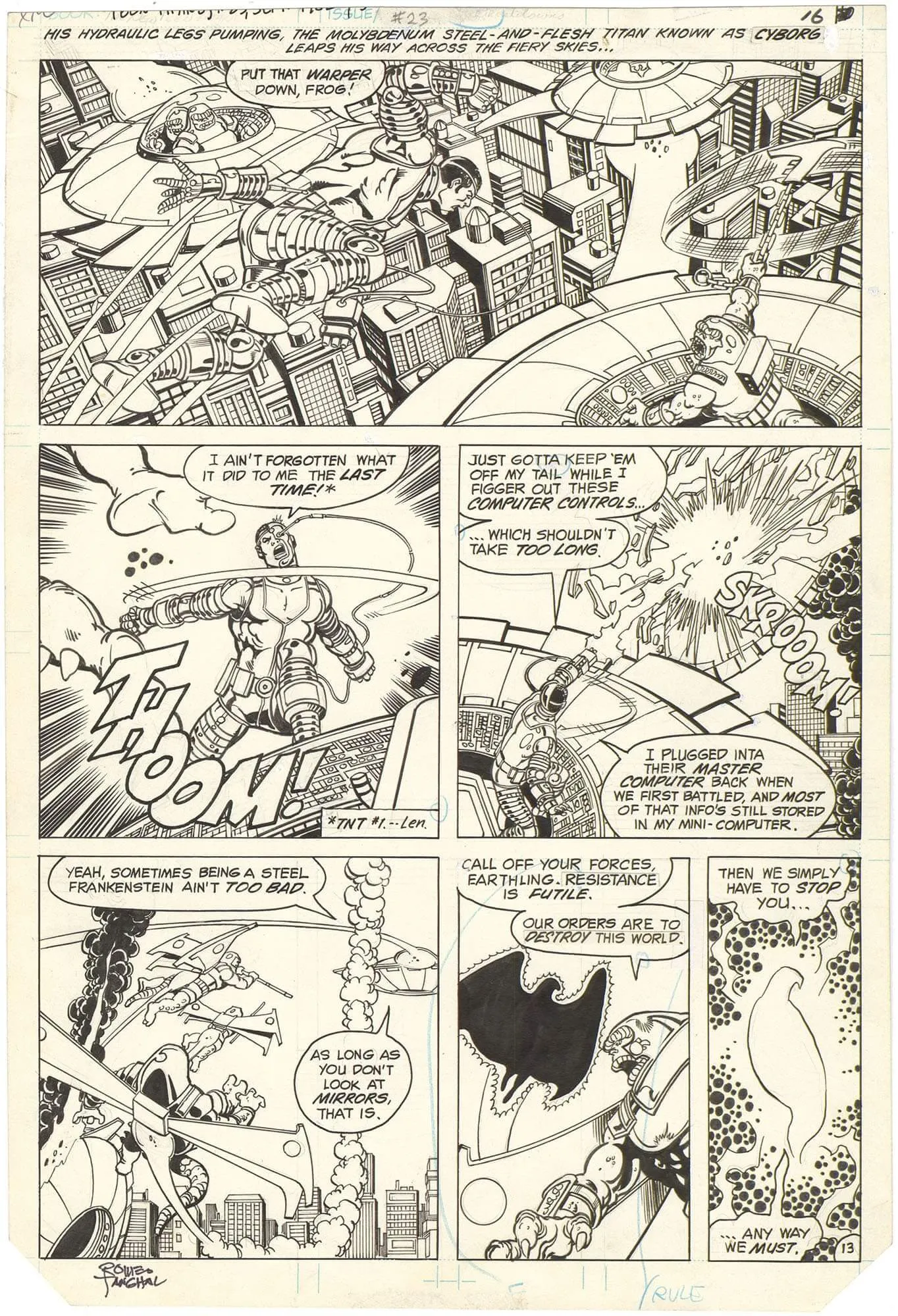 New Teen Titans #23 P13 Comic Art