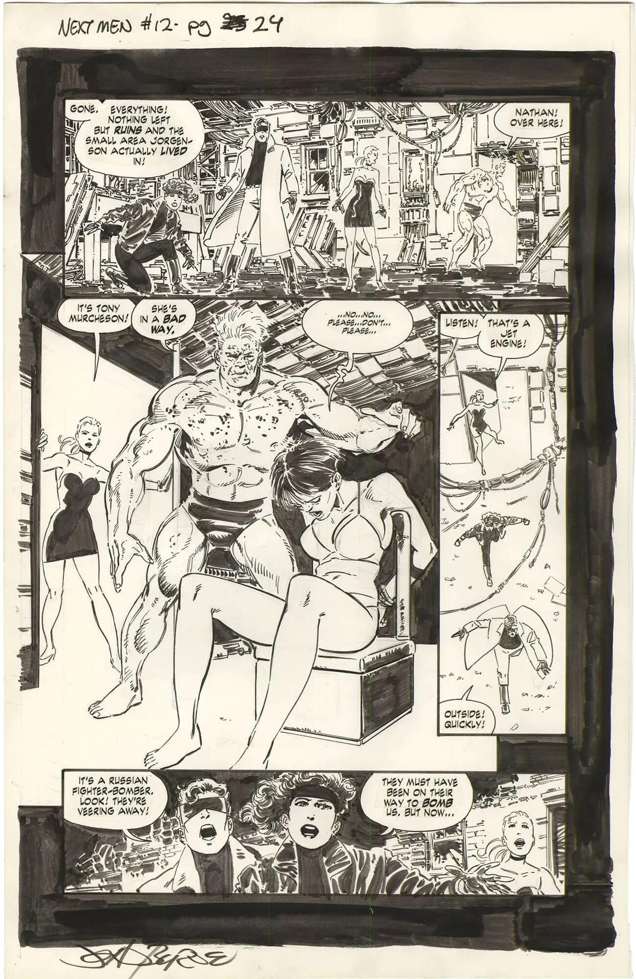 Next Men #12 P24 (Bondage!) Comic Art
