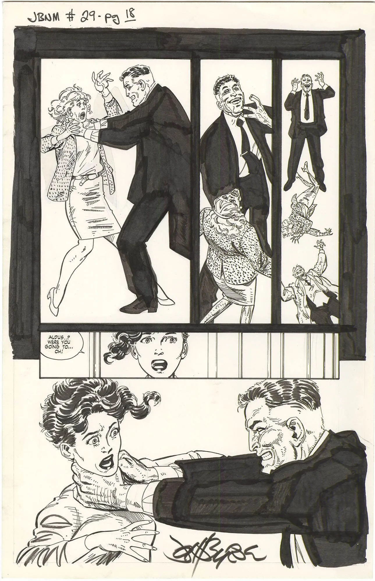 John Byrne’s Next Men #29 p18 (Signed)