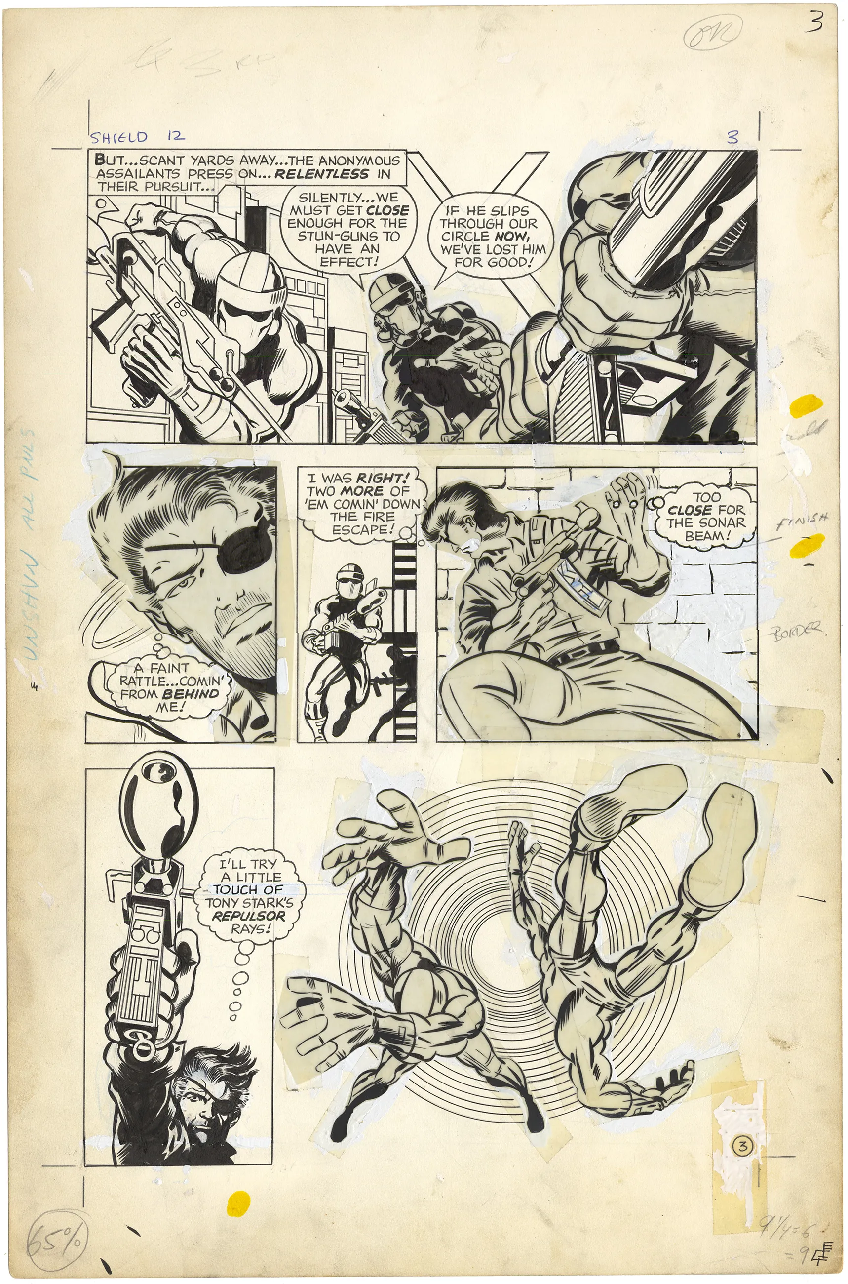 Nick Fury Agent Of Shield #12 P3 (Rare) Comic Art