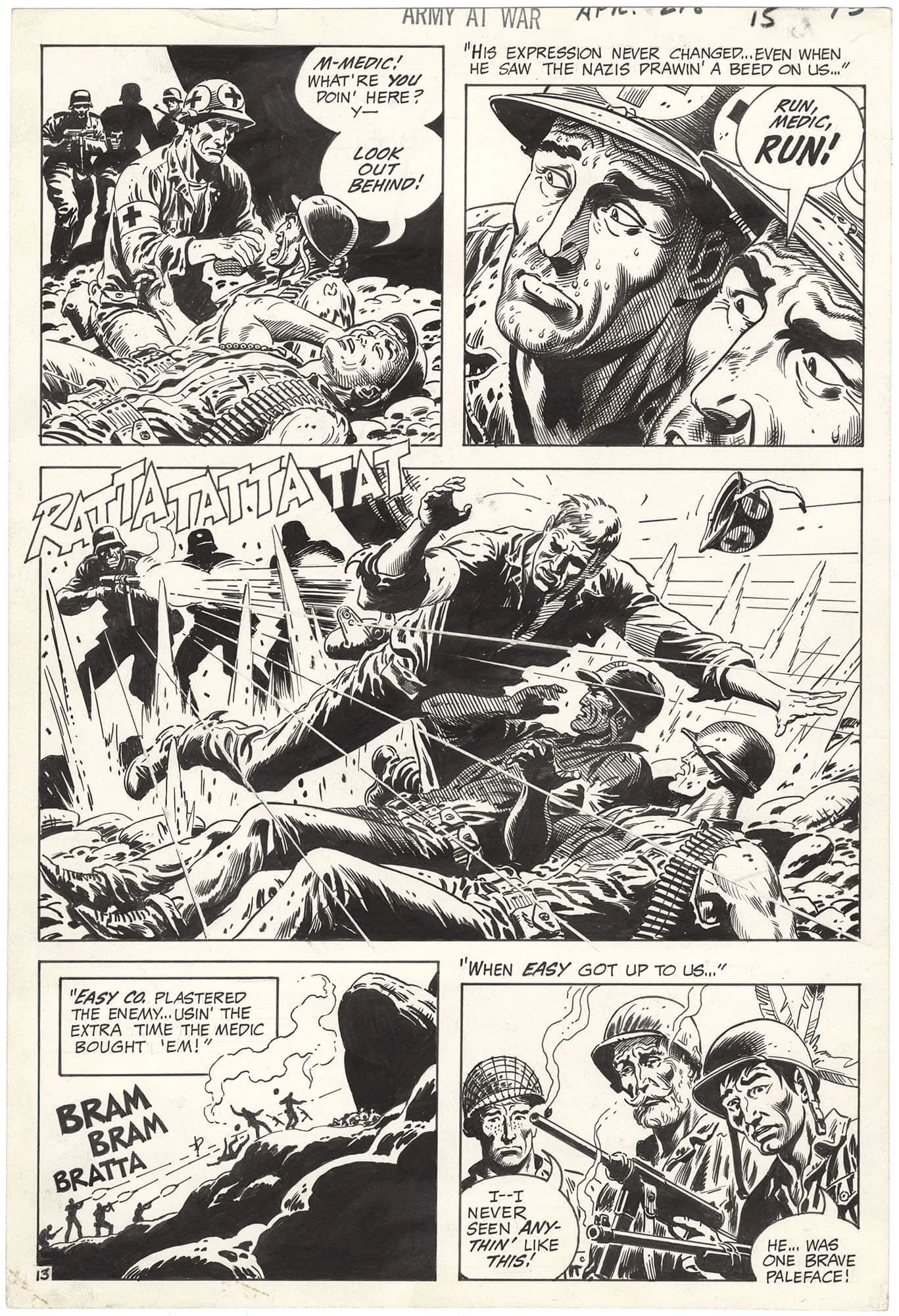 Our Army at War #218 p13 (The Medic-Sacrifice)