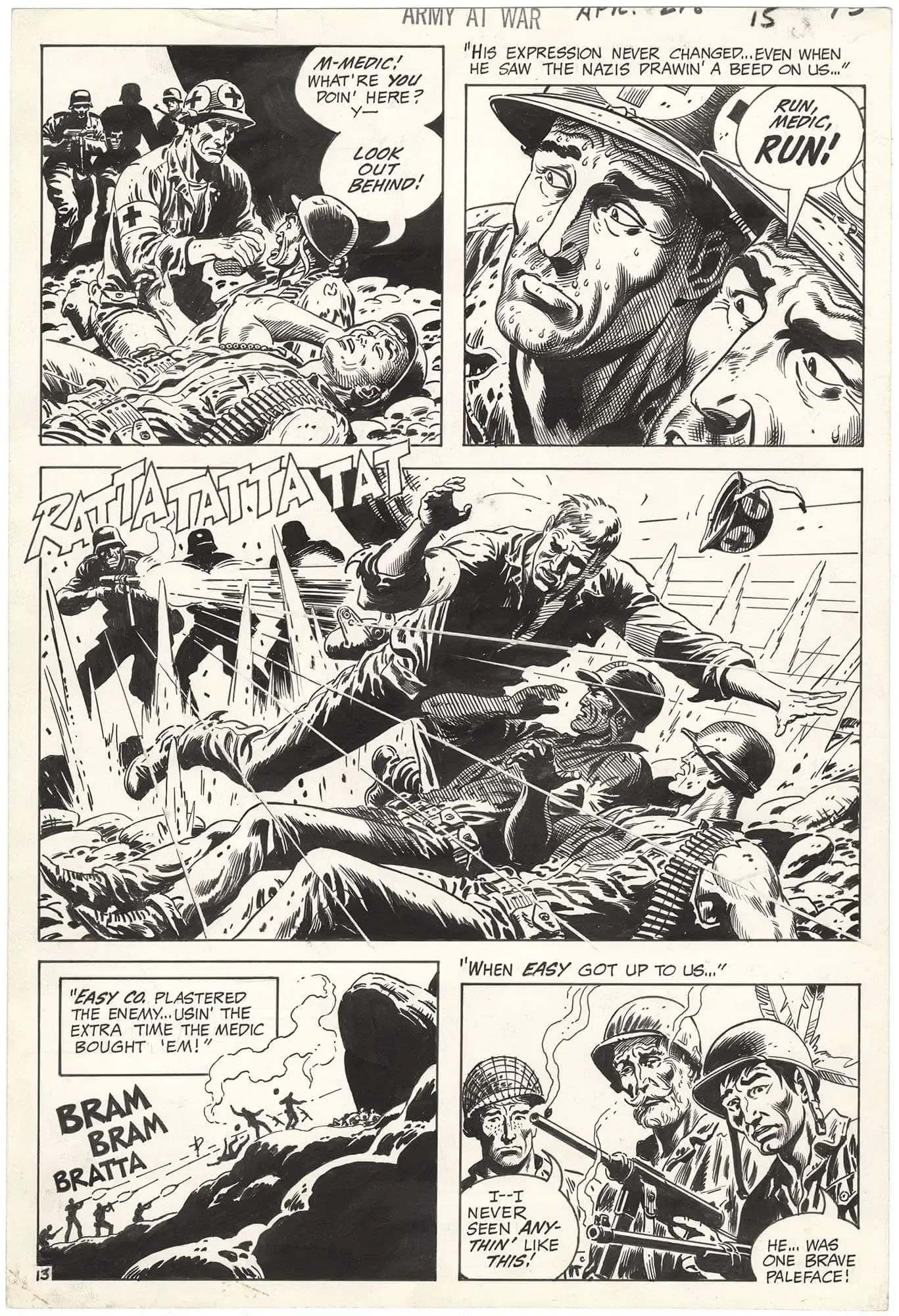 Our Army at War #218 p13 (The Medic-Sacrifice)