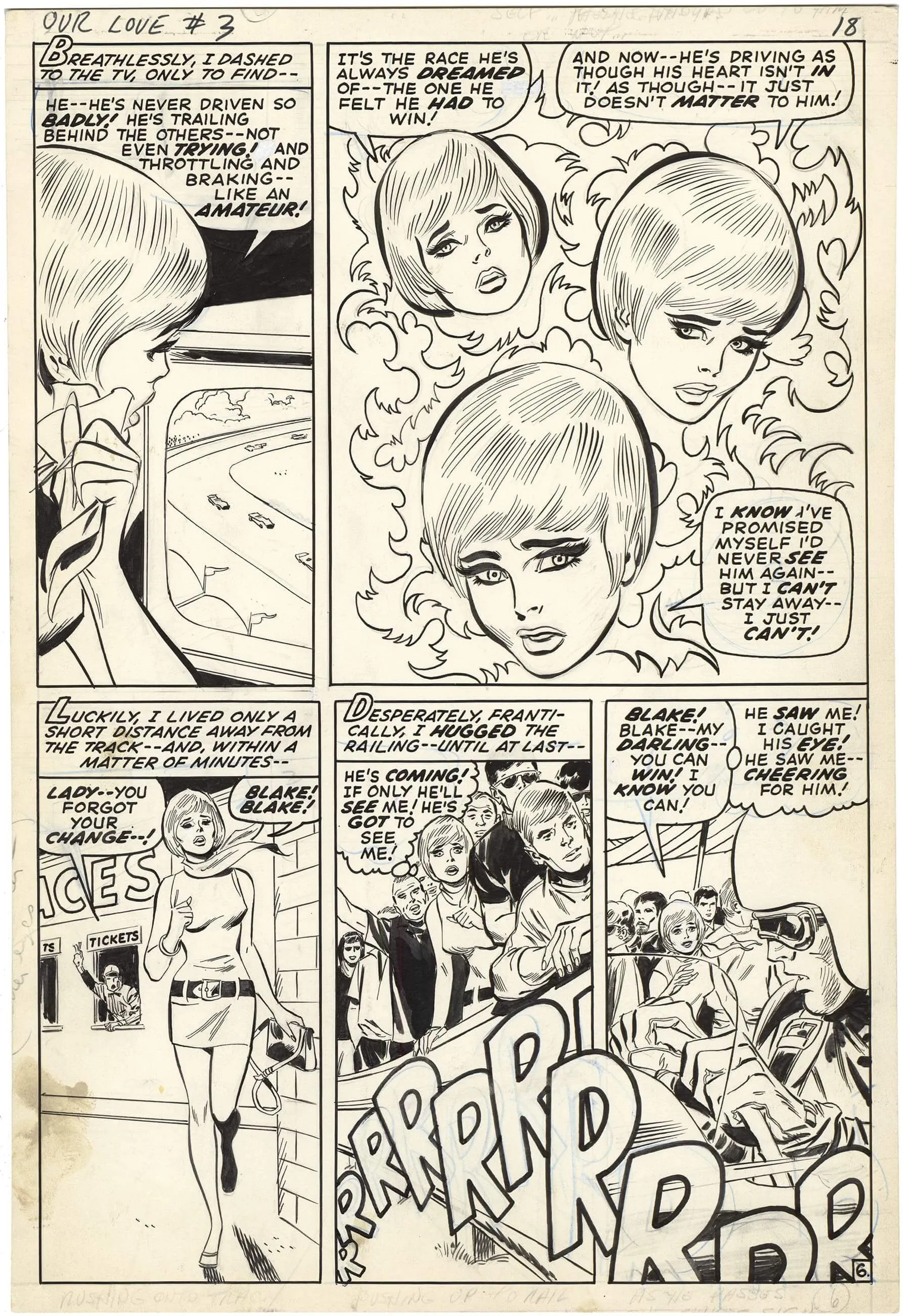 Our Love #3 P6 (Beautiful!) Comic Art