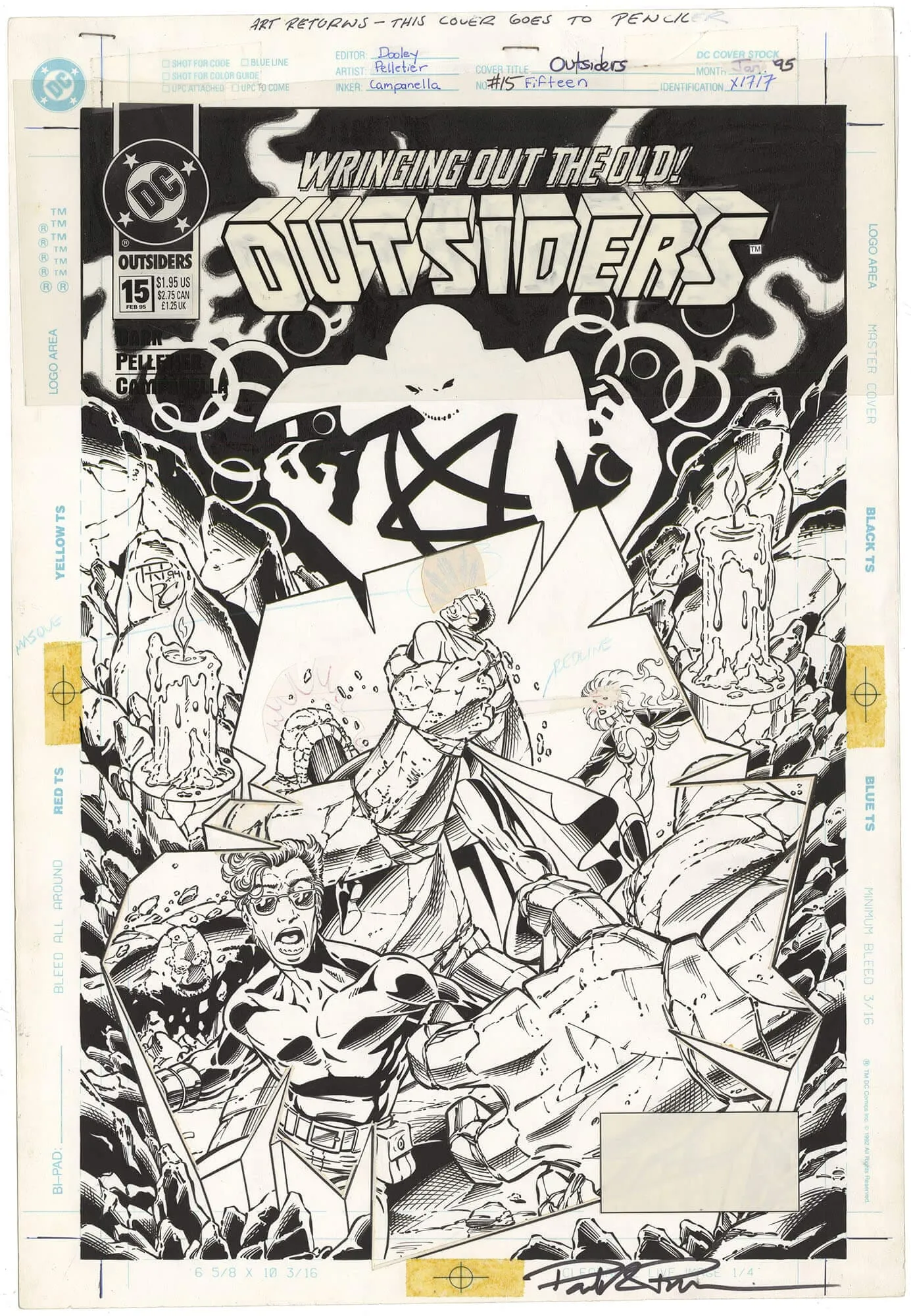 Outsiders #15 Cover Comic Art