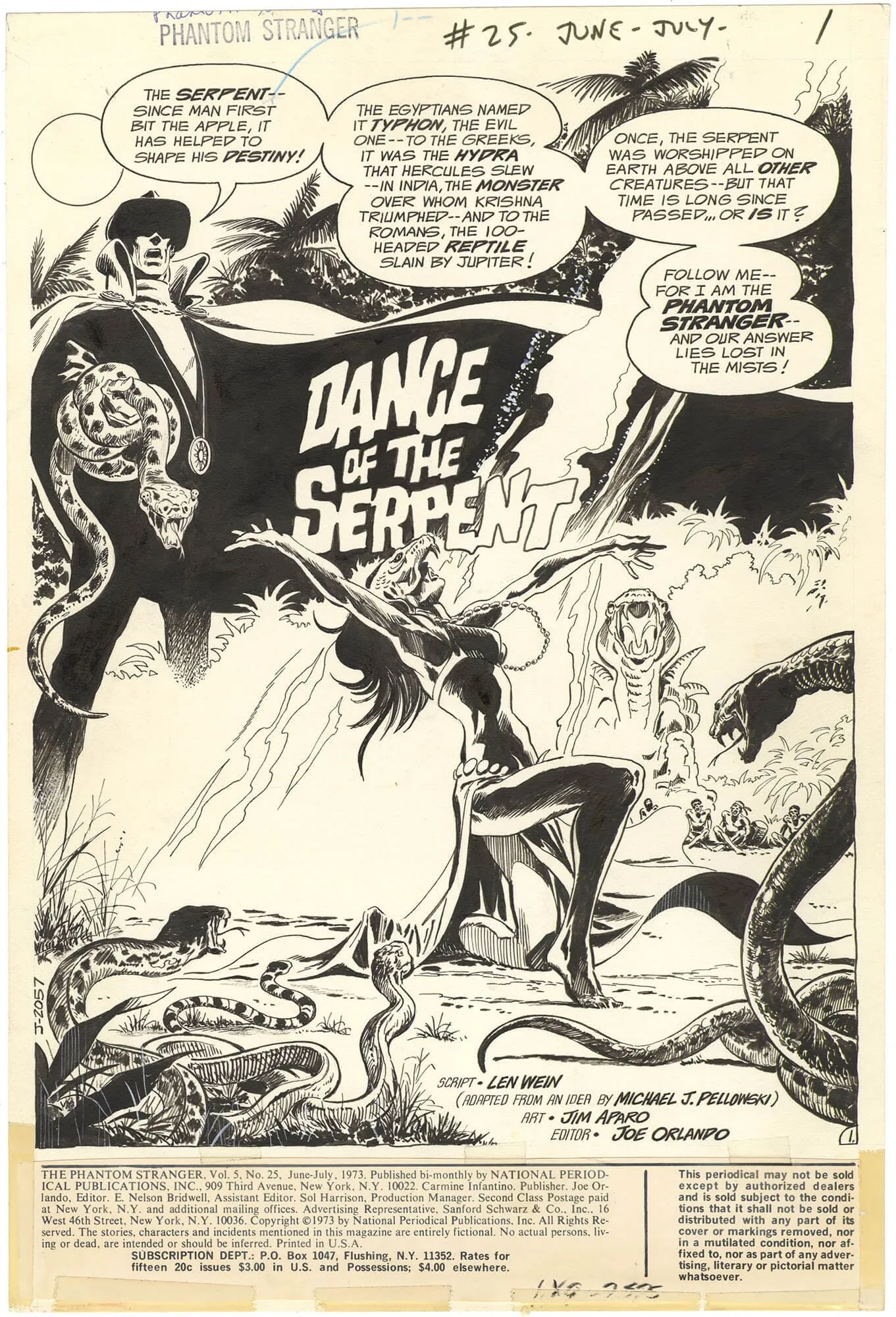 Phantom Stranger #25 P1 (Splash) Comic Art