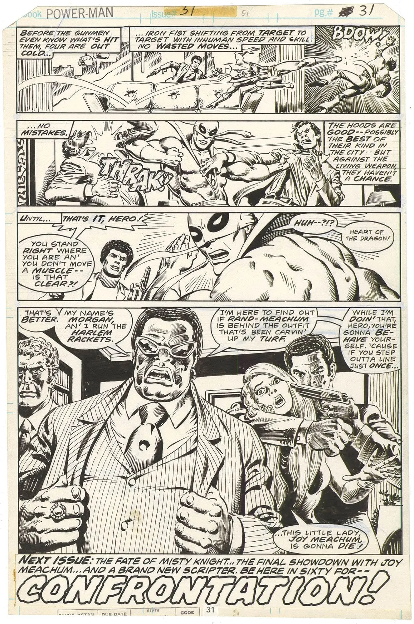 Power Man #51 P31 (Last Page) Comic Art