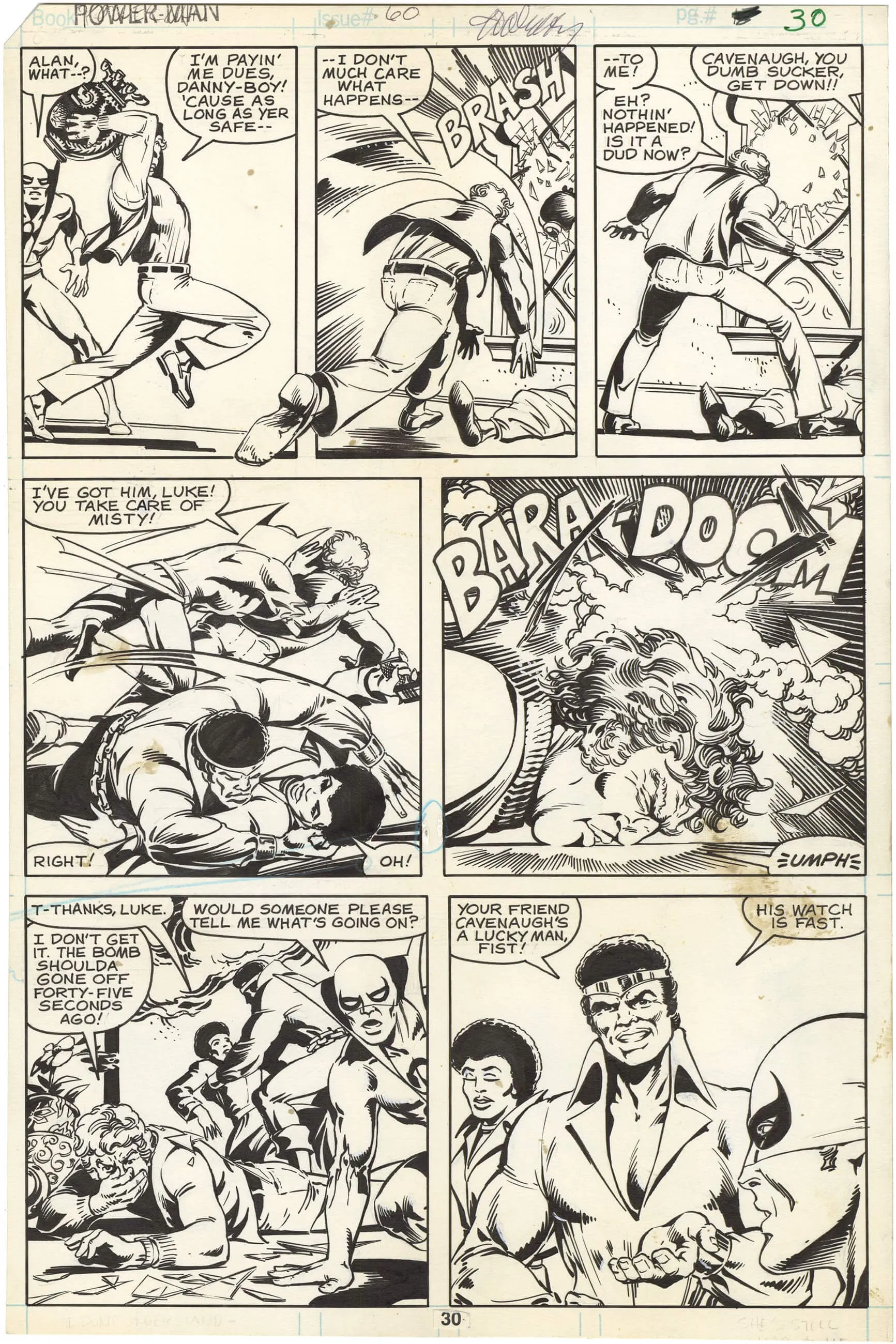 Power Man And Iron Fist #60 P30 Comic Art