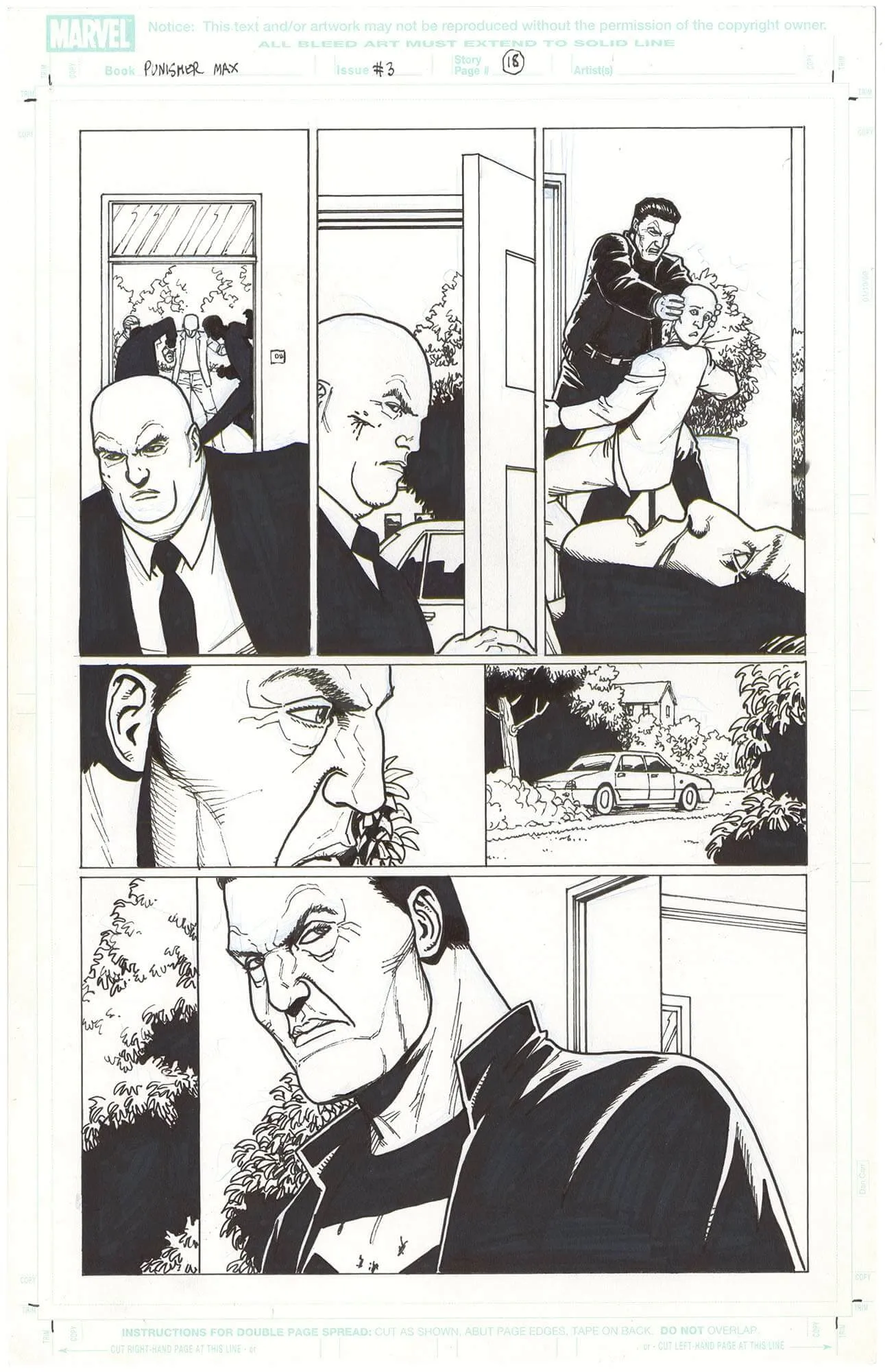 Punisher Max #3 P18 (Kingpin) Comic Art