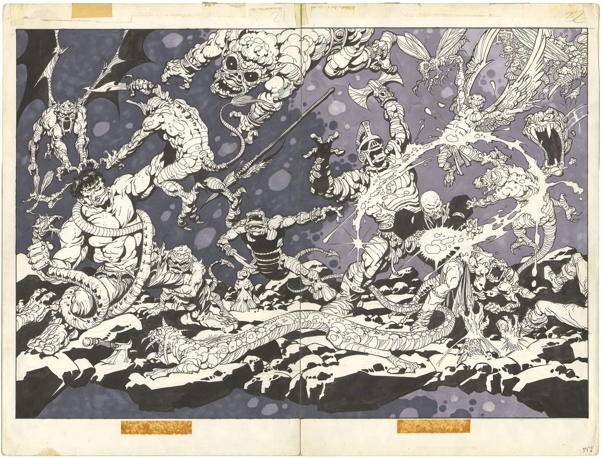 Rampaging Hulk #4 P28+29 (Double Spread) Comic Art