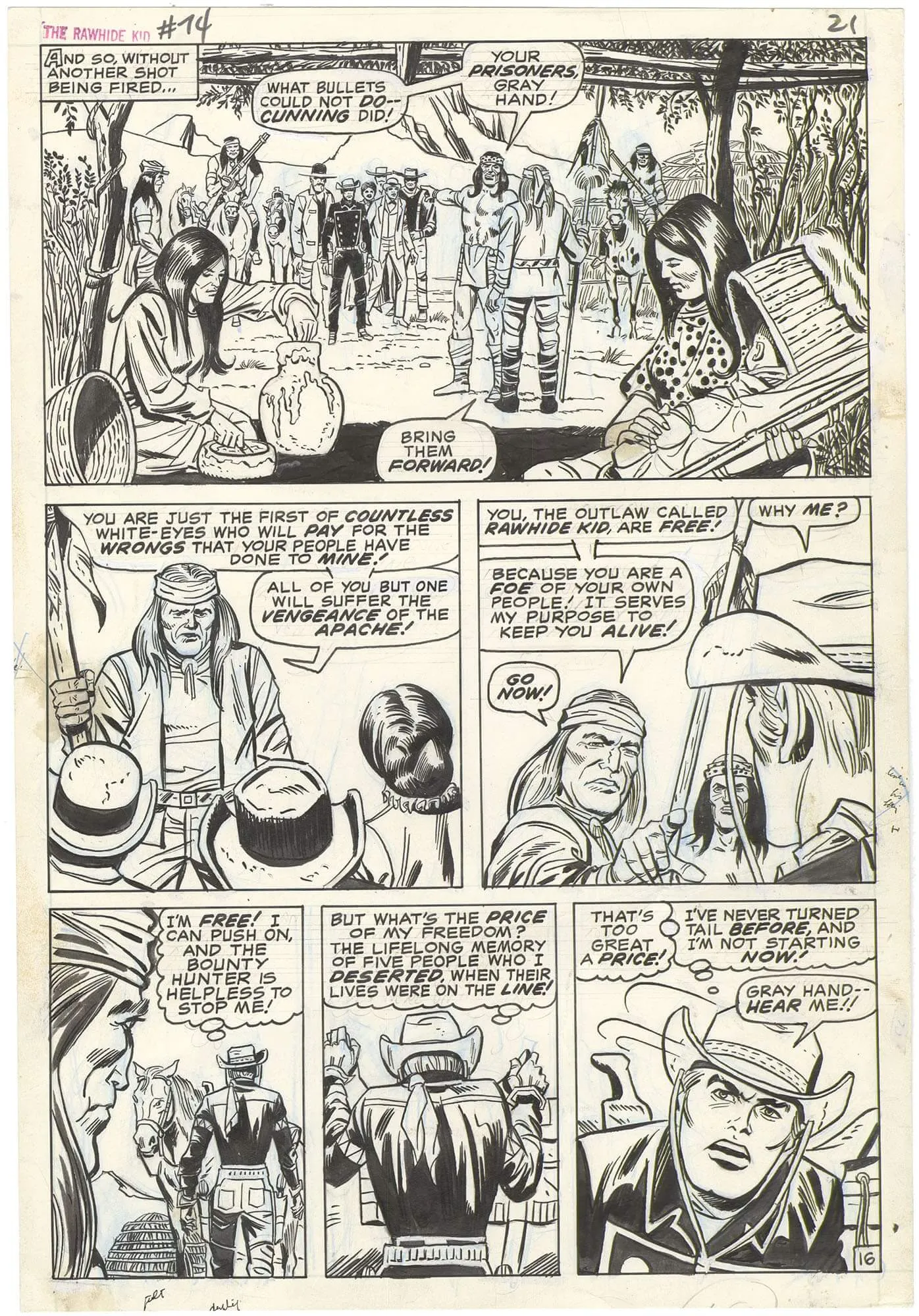 Rawhide Kid #74 P16 Comic Art