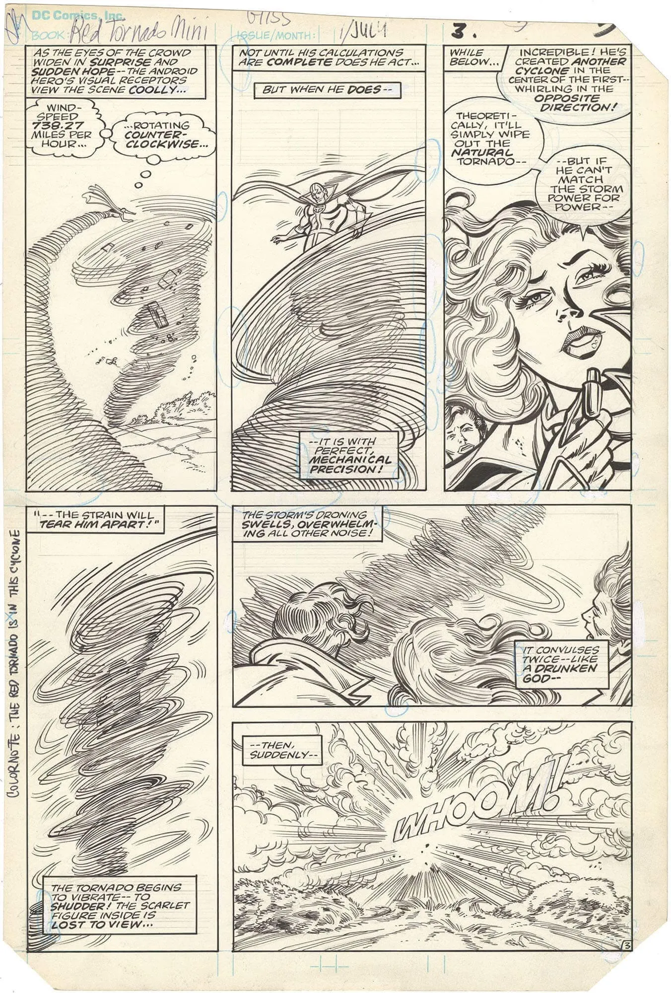 Red Tornado (Mini Series) #1 P3 (Lana Lang) Comic Art