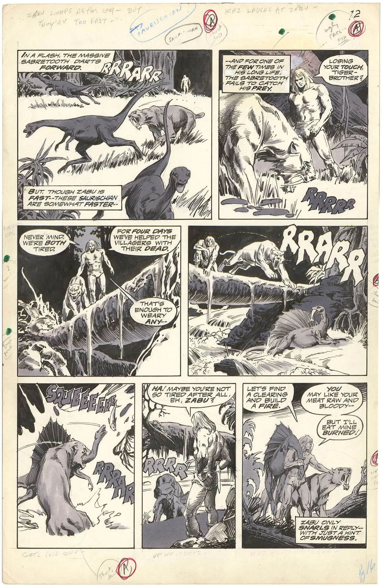 Savage Tales #6 P16 (Ka-Zar Origin Retold) Comic Art