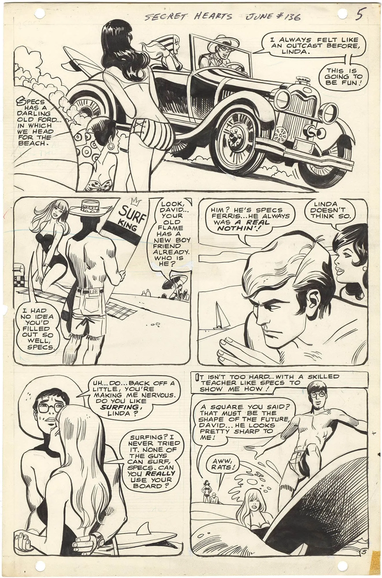 Secret Hearts #136 P5 Comic Art