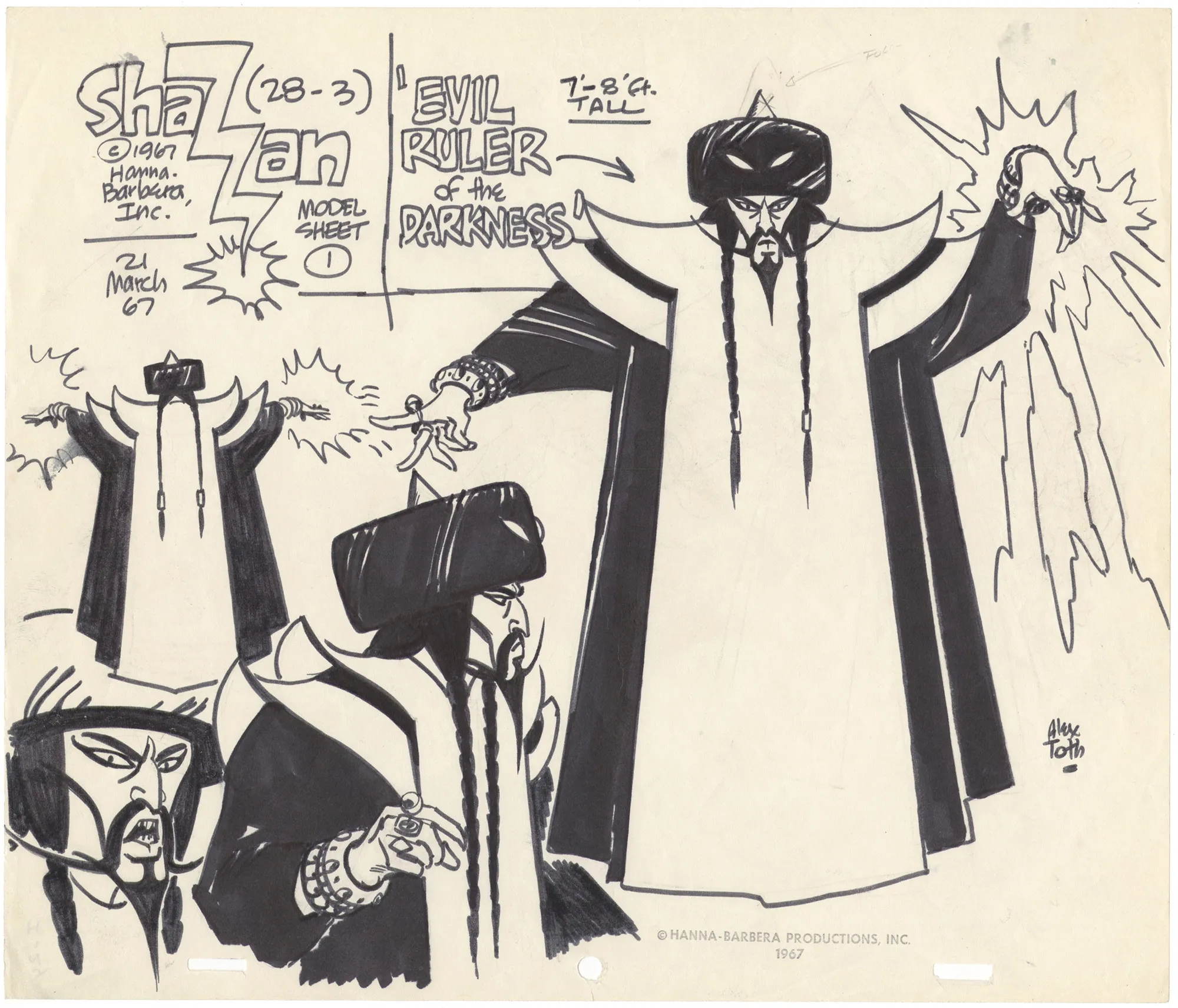 Shazzan Model Sheet Hanna-Barbera Inc. (28-3)