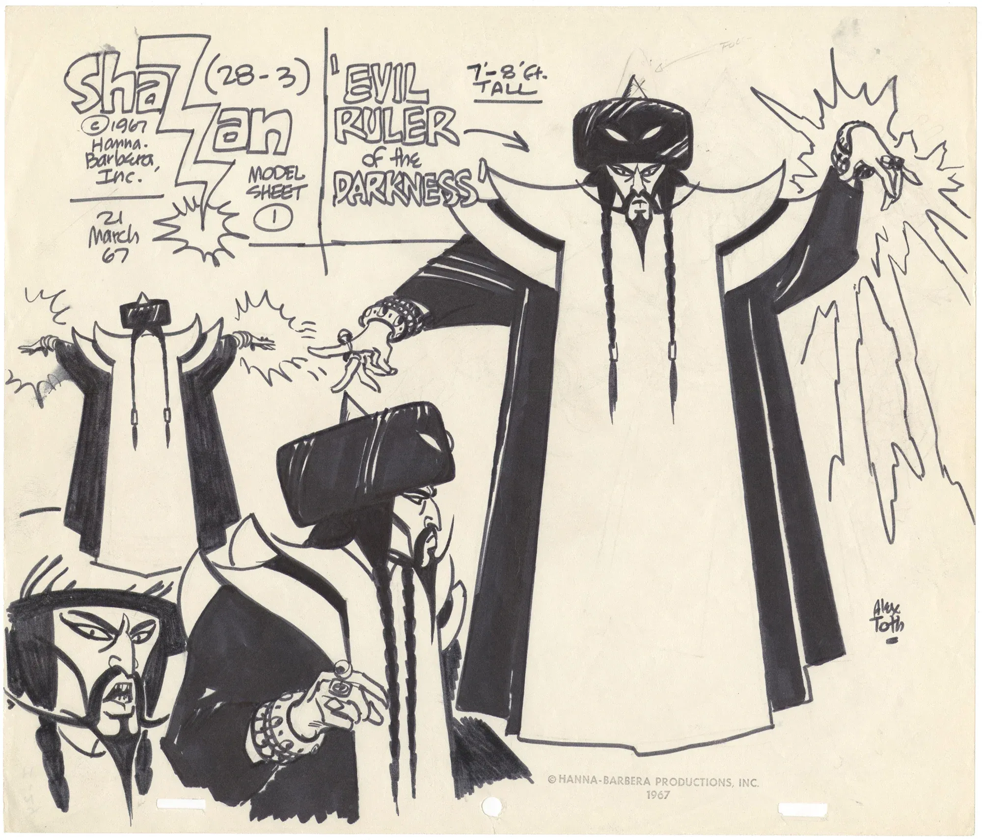 Shazzan Model Sheet Hanna-Barbera Inc. (28-3)