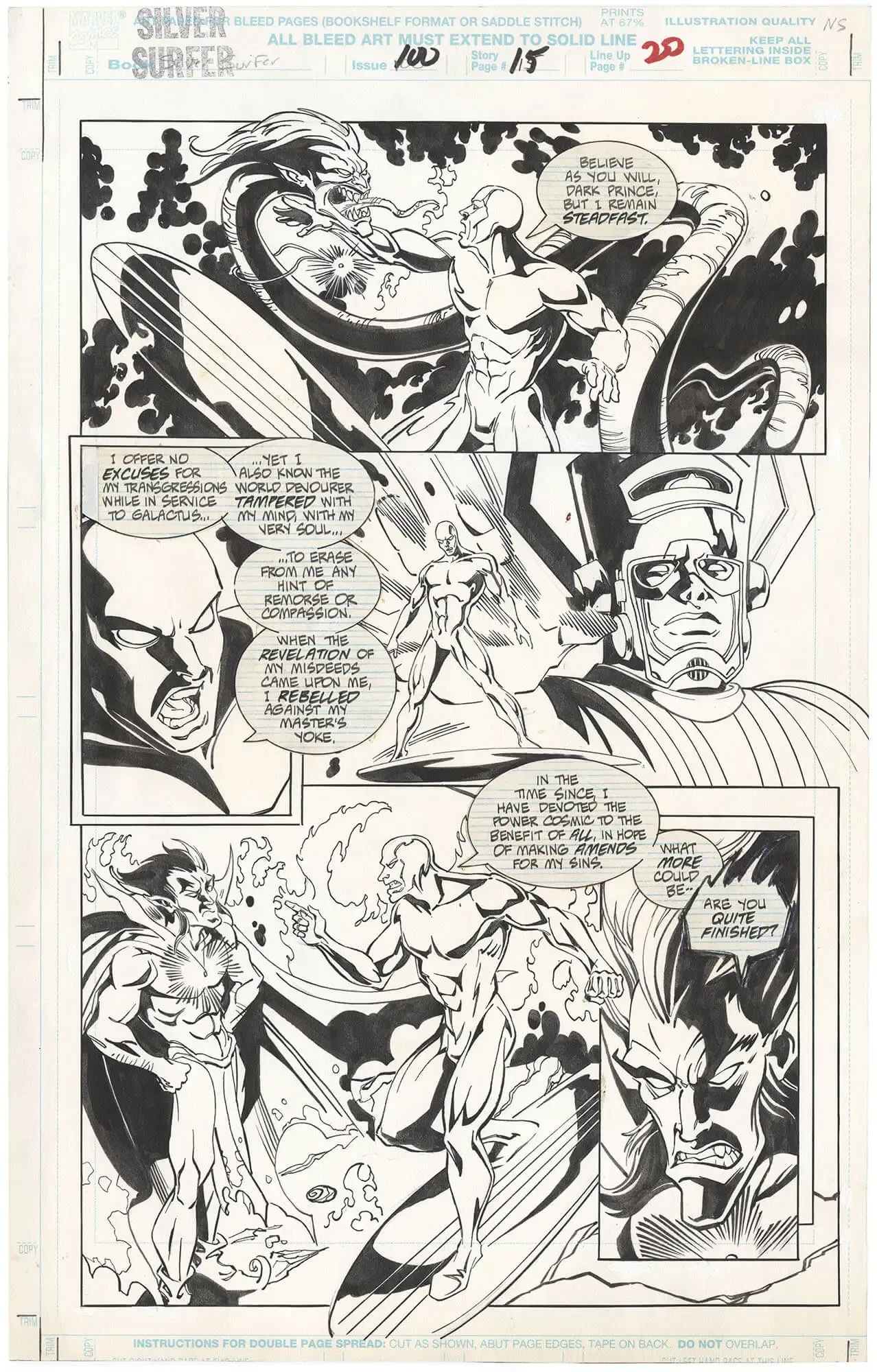 Silver Surfer #100 p15 (Galactus-Mephisto)