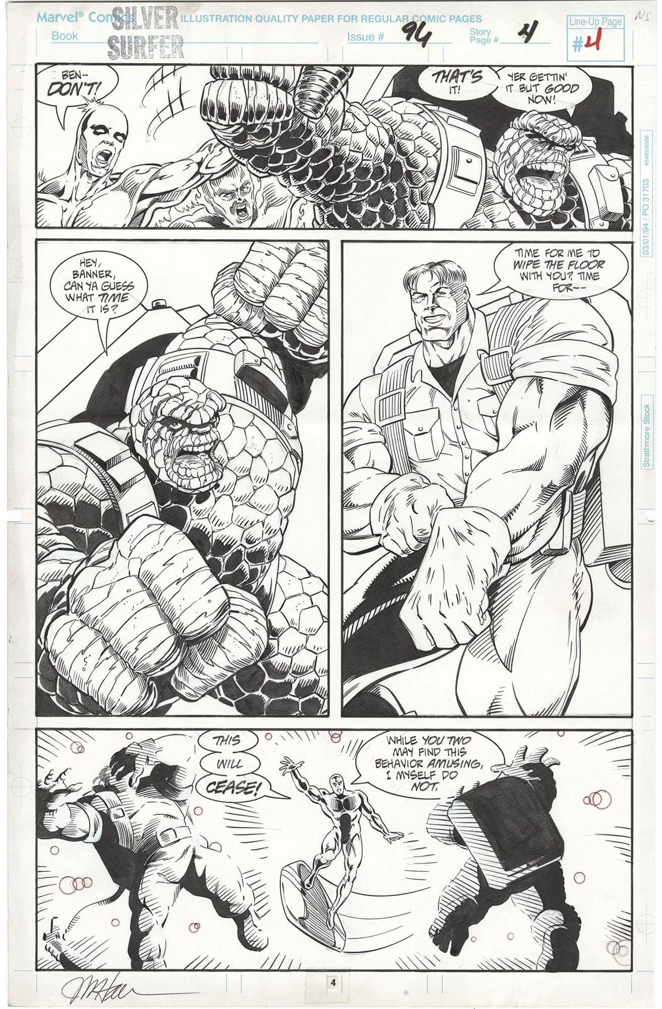 Silver Surfer #96 P4 (Signed) Comic Art