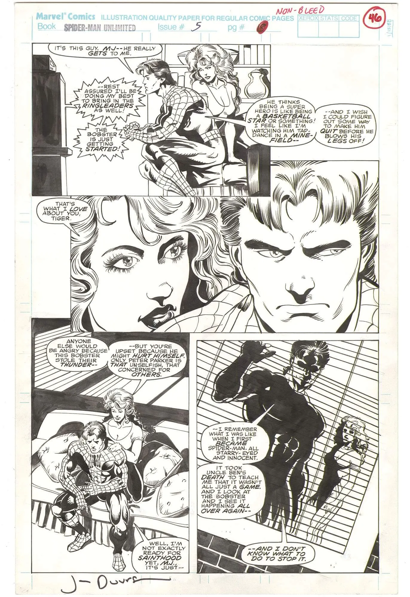 Spider-Man Unlimited #5 P13 (M.J.) Comic Art