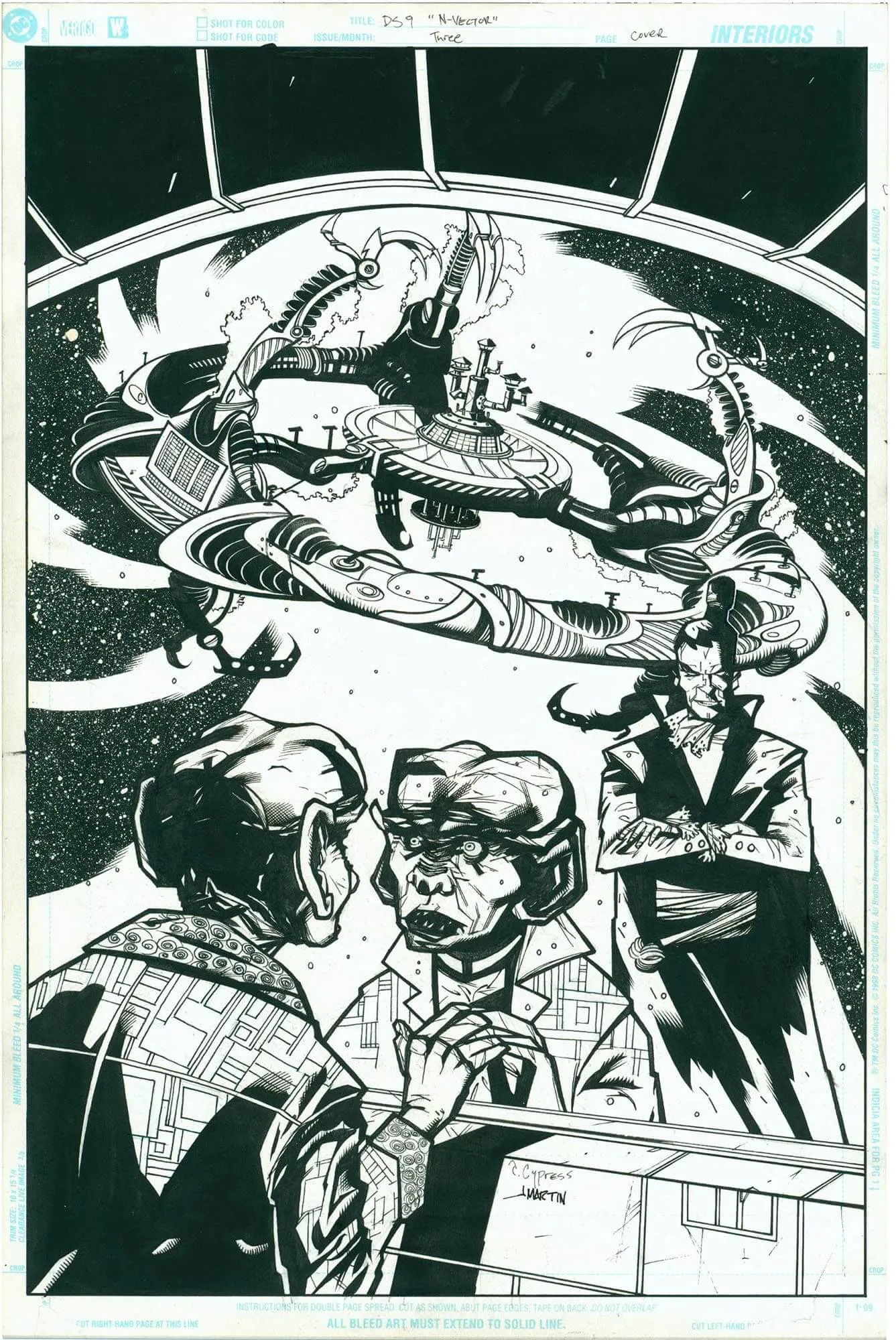 Star Trek: Deep Space Nine N-Vector #3 Cover Comic Art