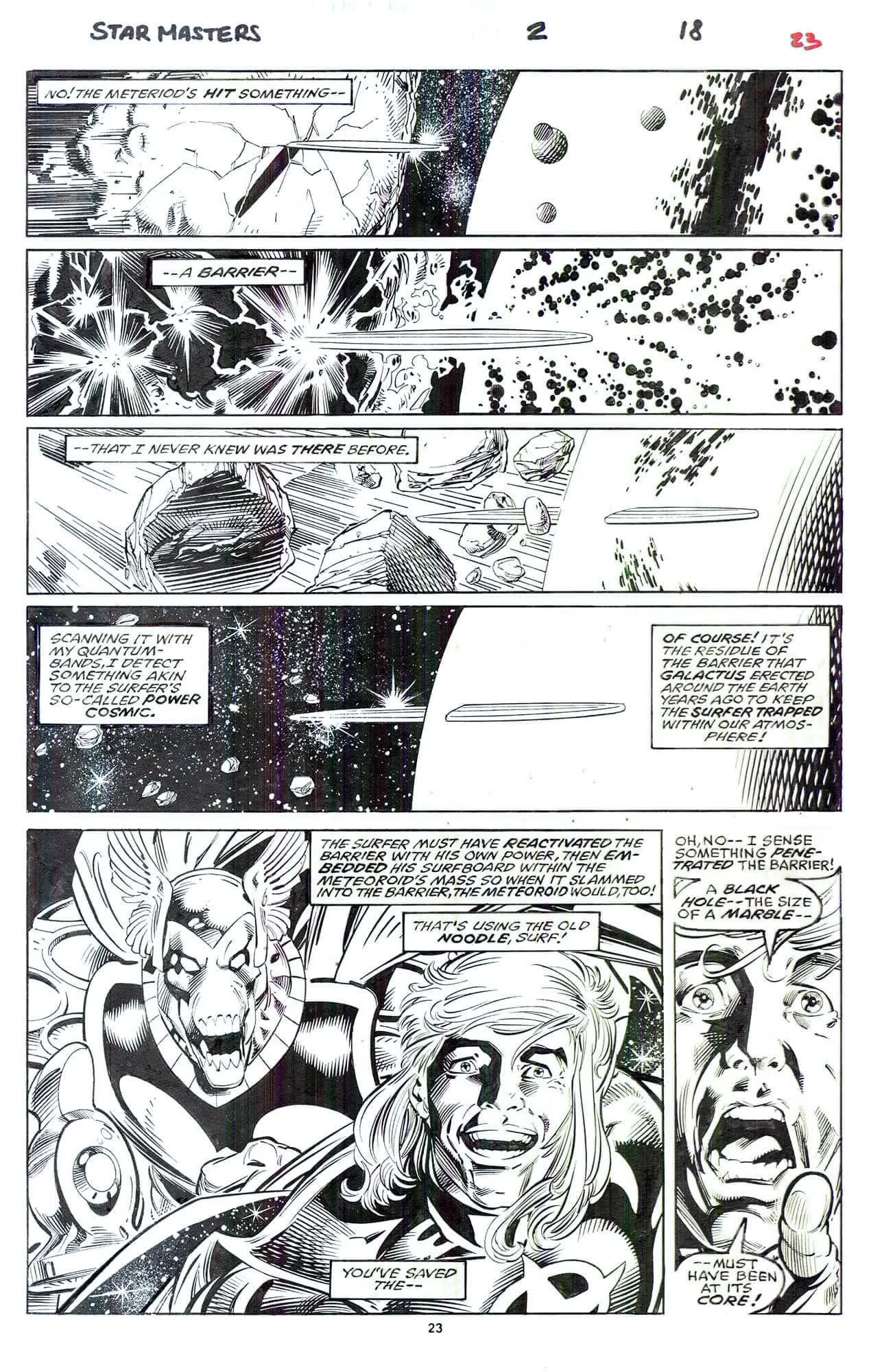Star Masters #2 P23 (Beta-Ray Bill) Comic Art