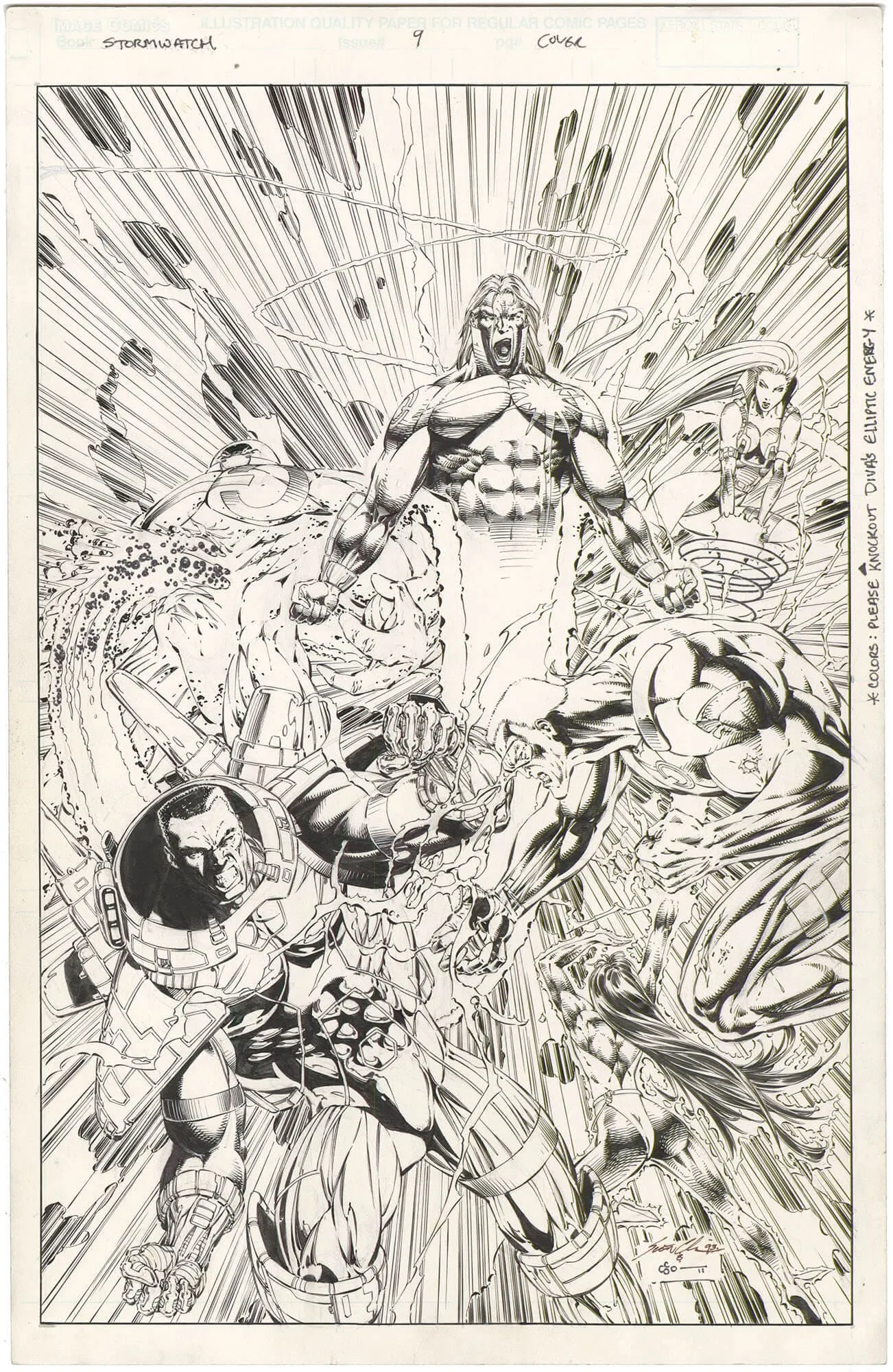 Stormwatch #9 Cover Comic Art