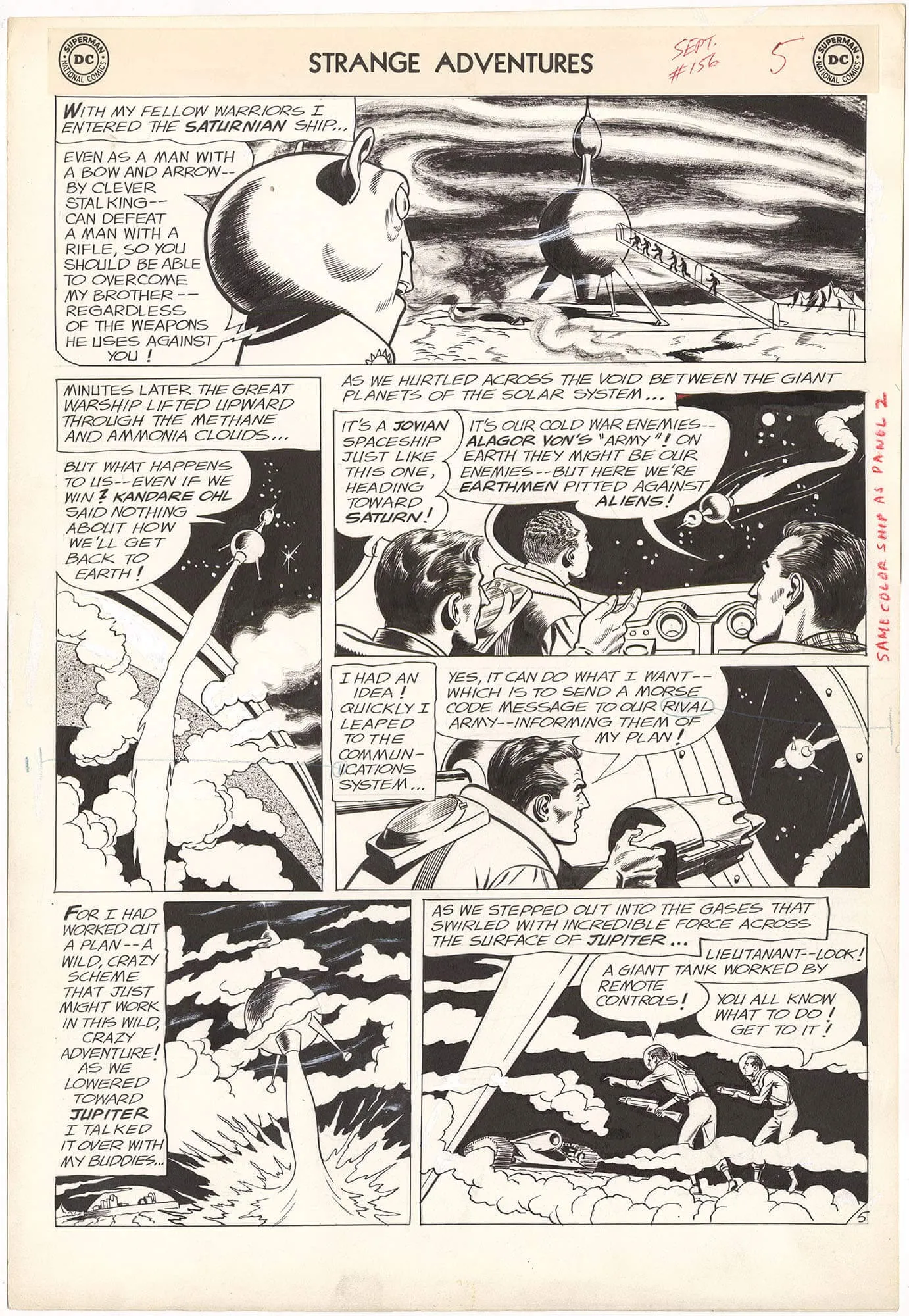 Strange Adventures #156 P5 (Large Art) Comic Art