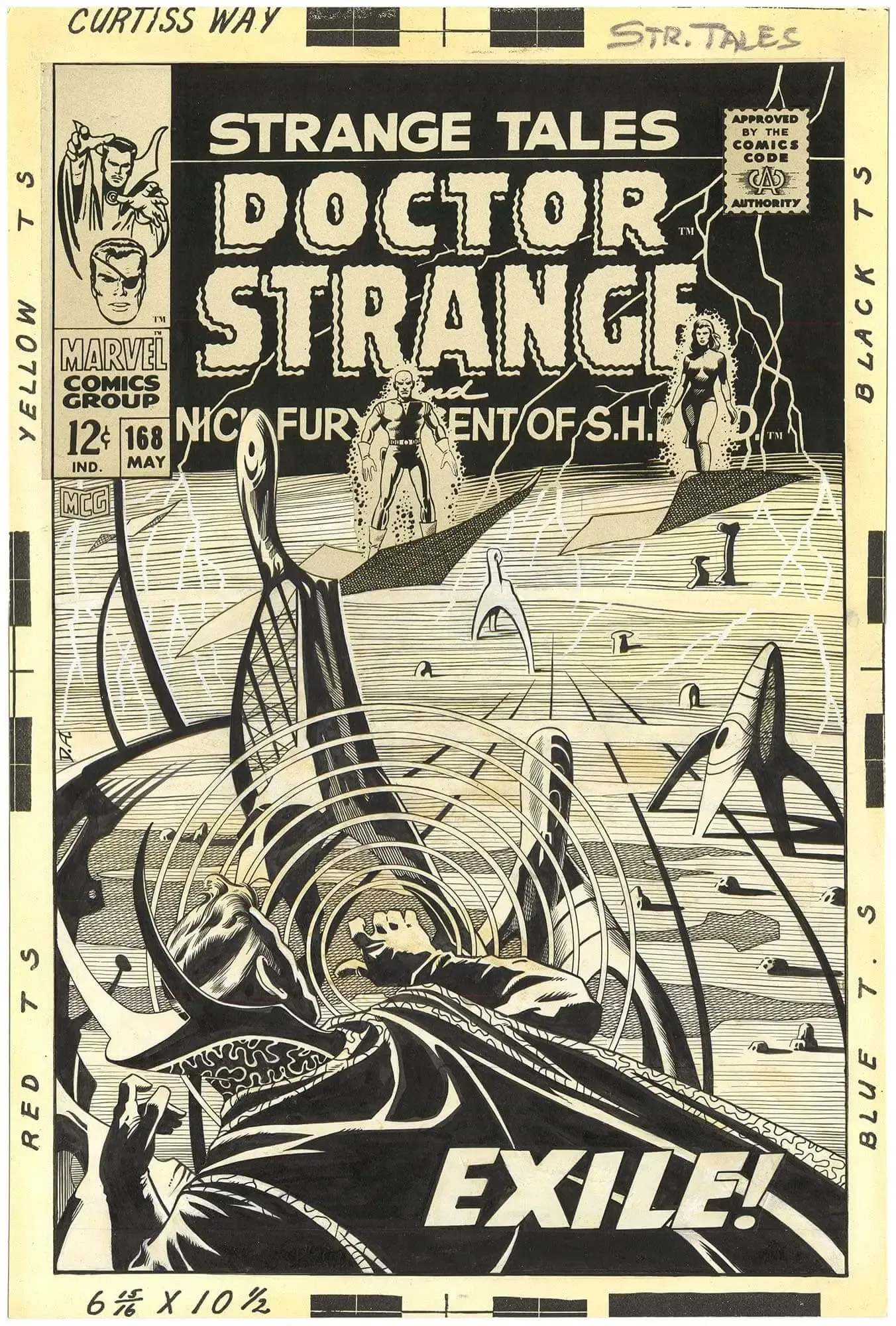 Strange Tales #168 Unpublished Cover (Large Art)