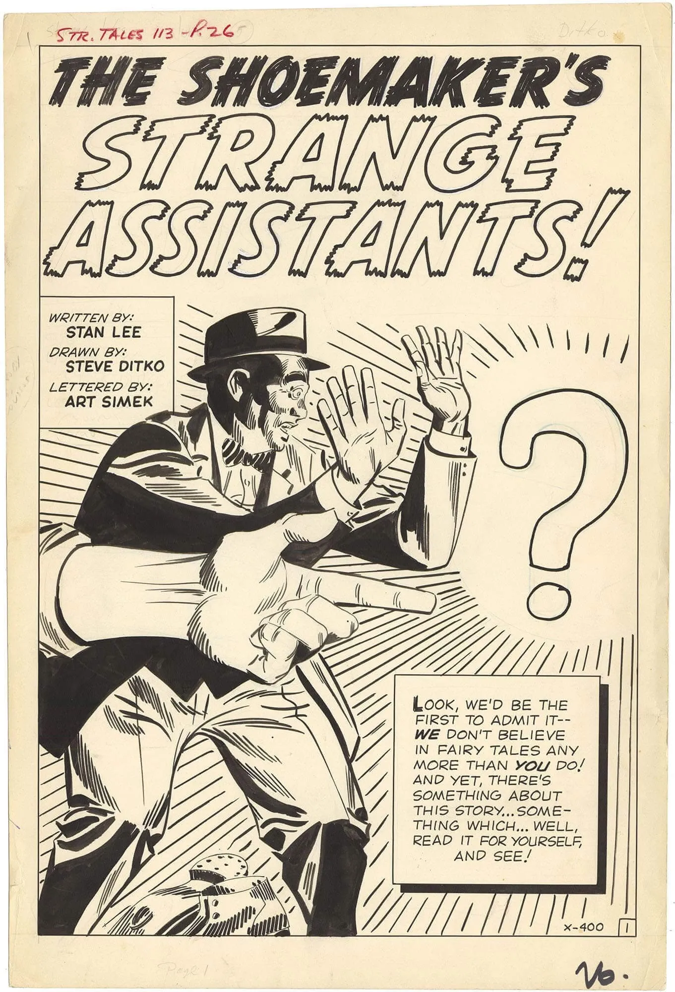 Strange Tales #113 P1 (Splash-Large Art) Comic Art