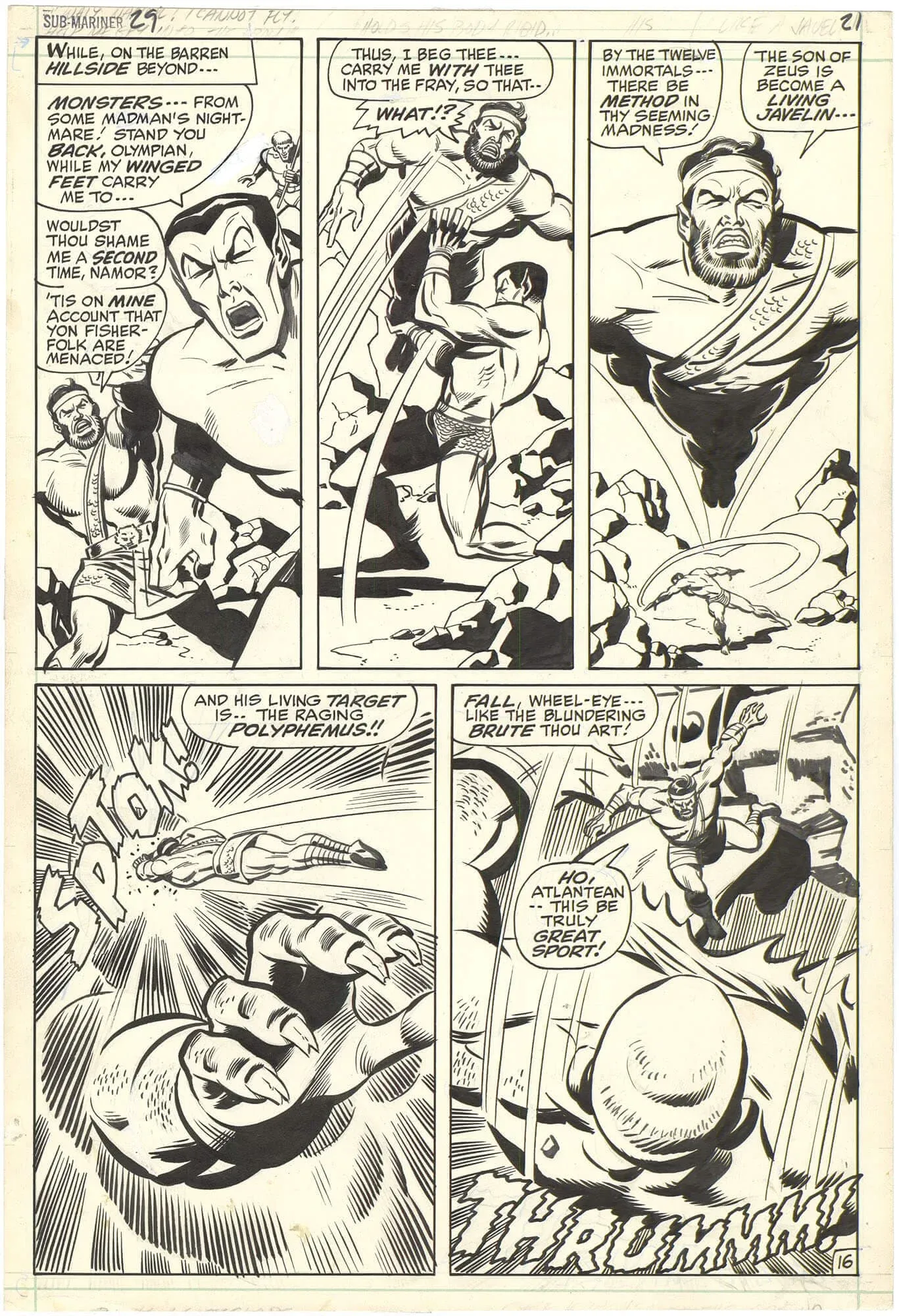 Sub-Mariner #29 p16 (First Fastball Special?)
