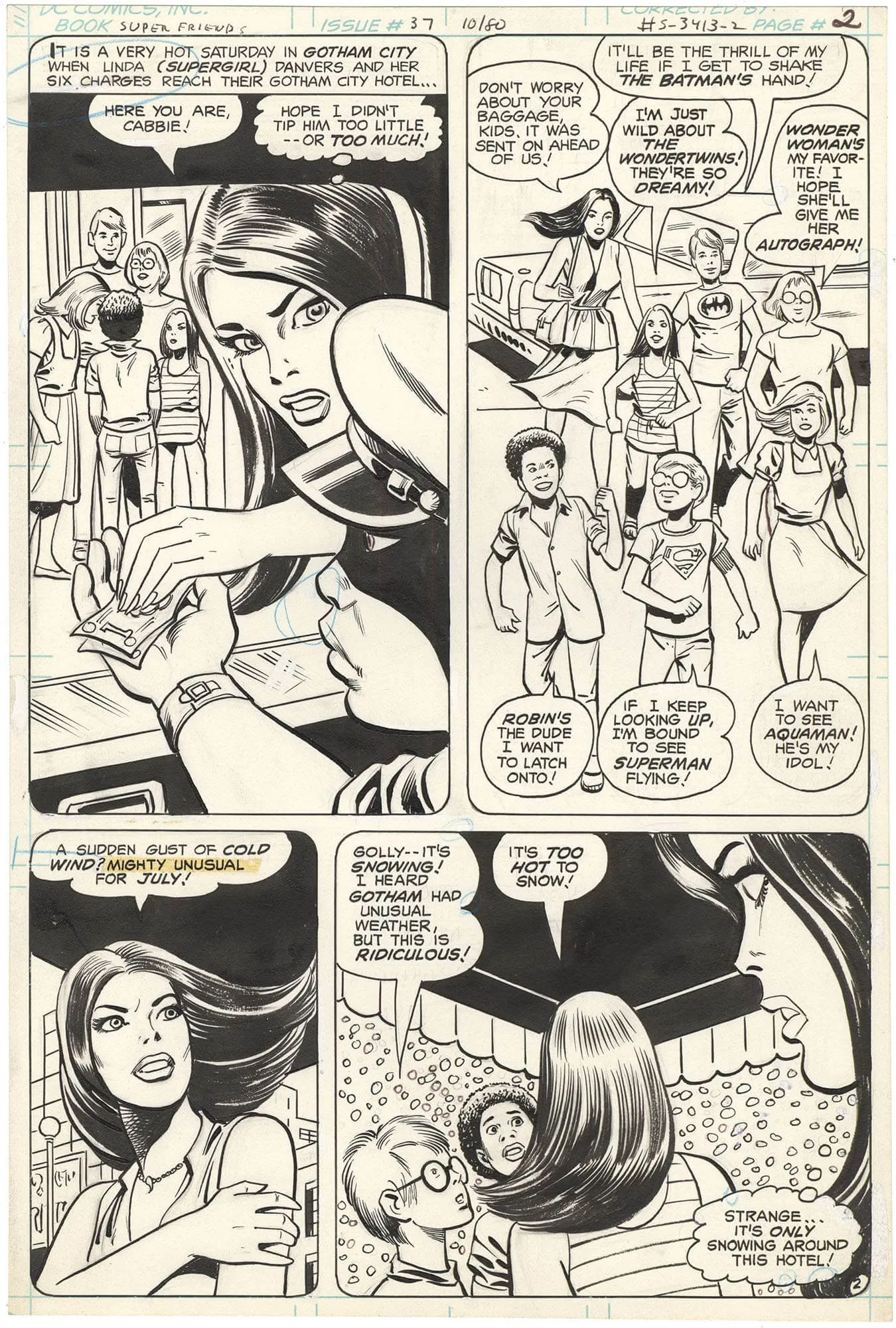 Super Friends #37 P2 Comic Art