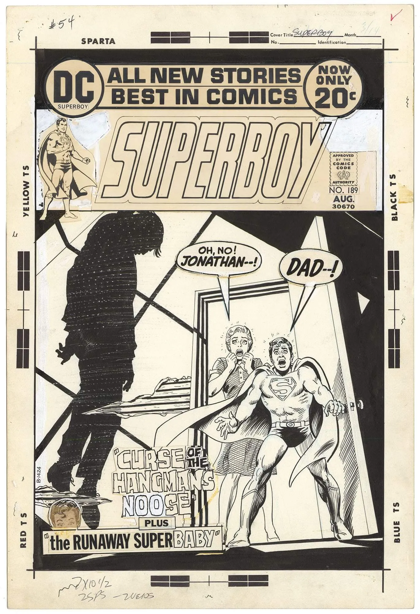 Superboy #189 Cover Comic Art
