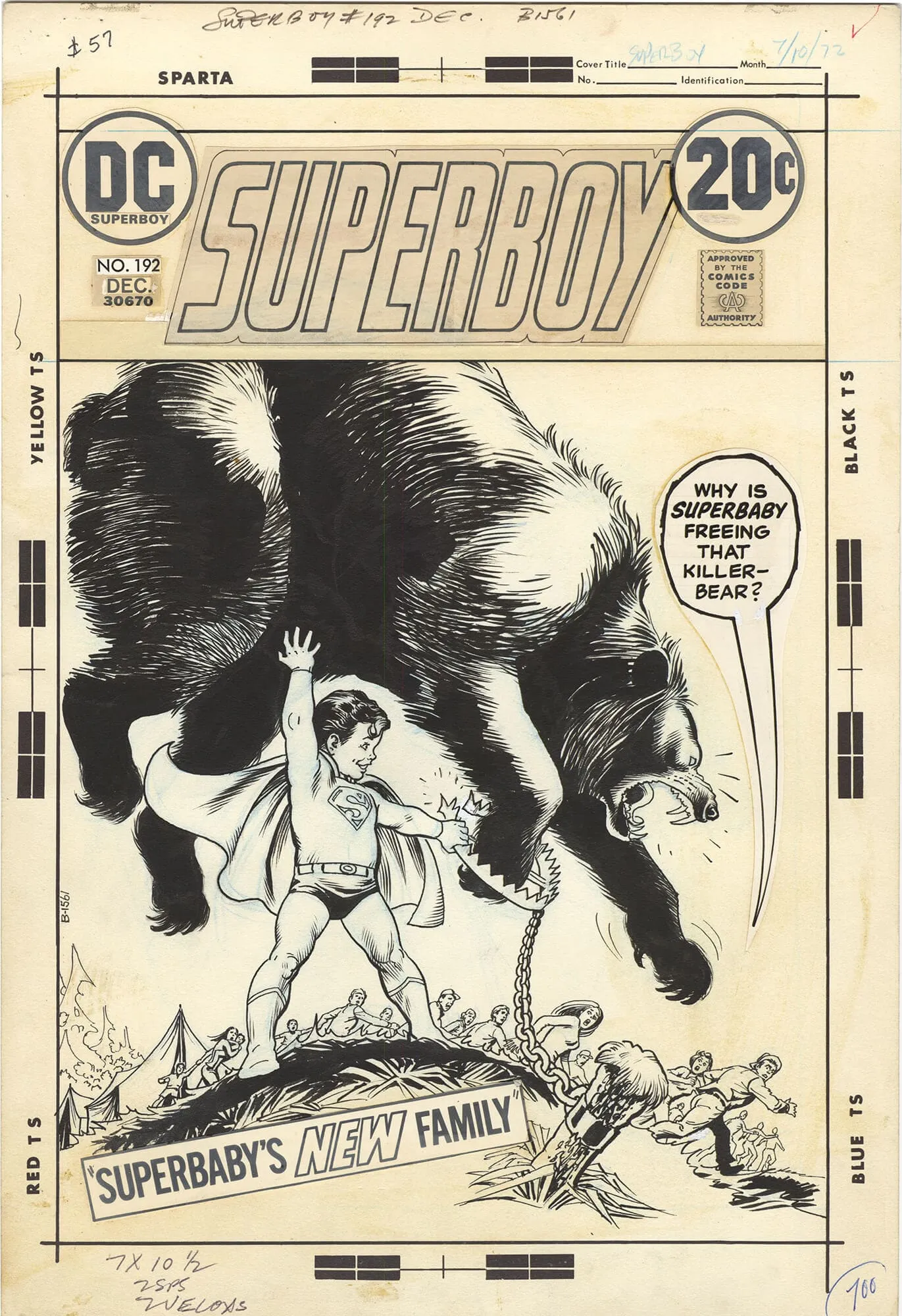 Superboy #192 Cover Comic Art
