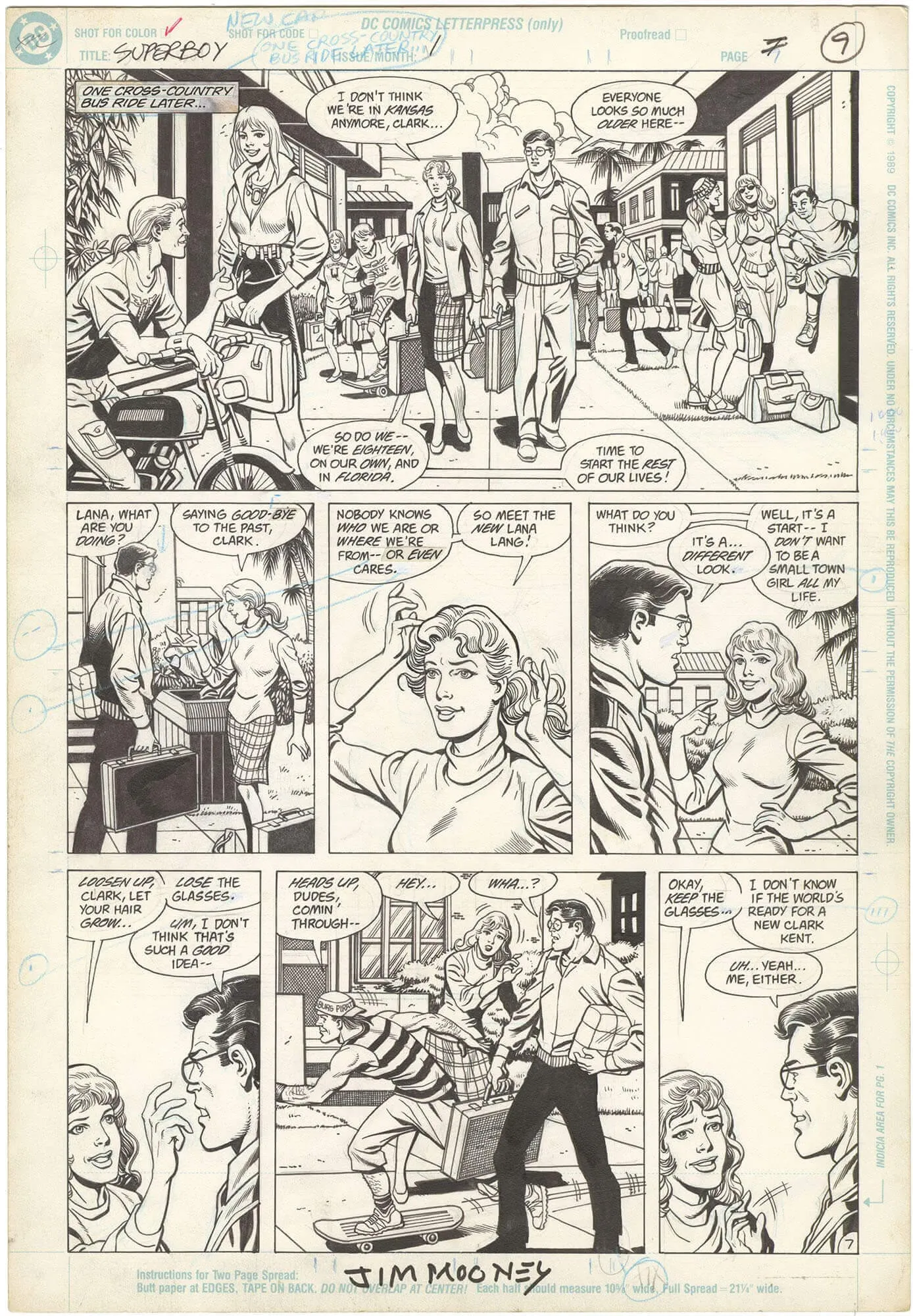 Superboy #1 P7 (Signed) Comic Art